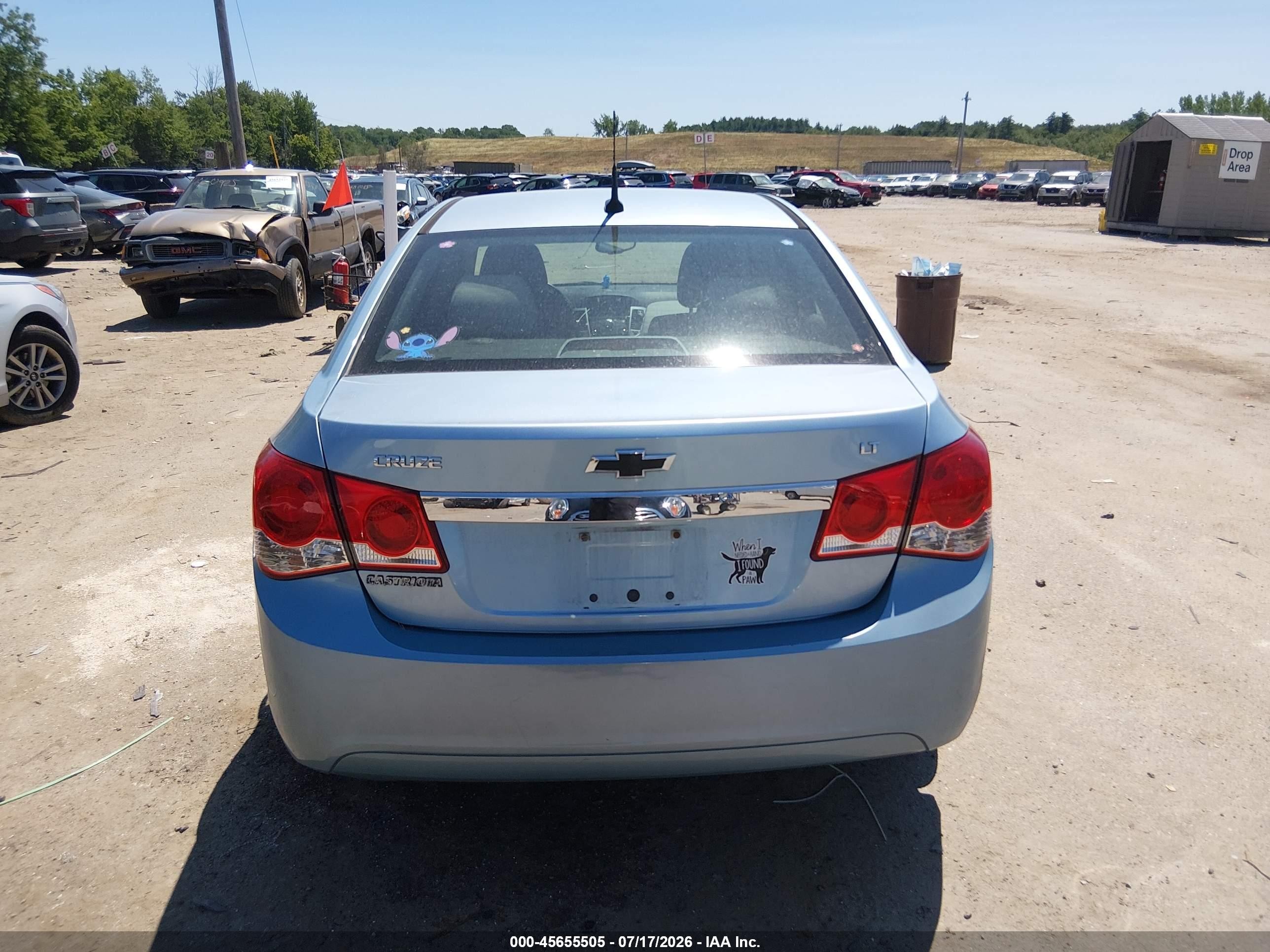 2012 Chevrolet Cruze 1lt Синий vin: 1G1PF5SC7C7317070