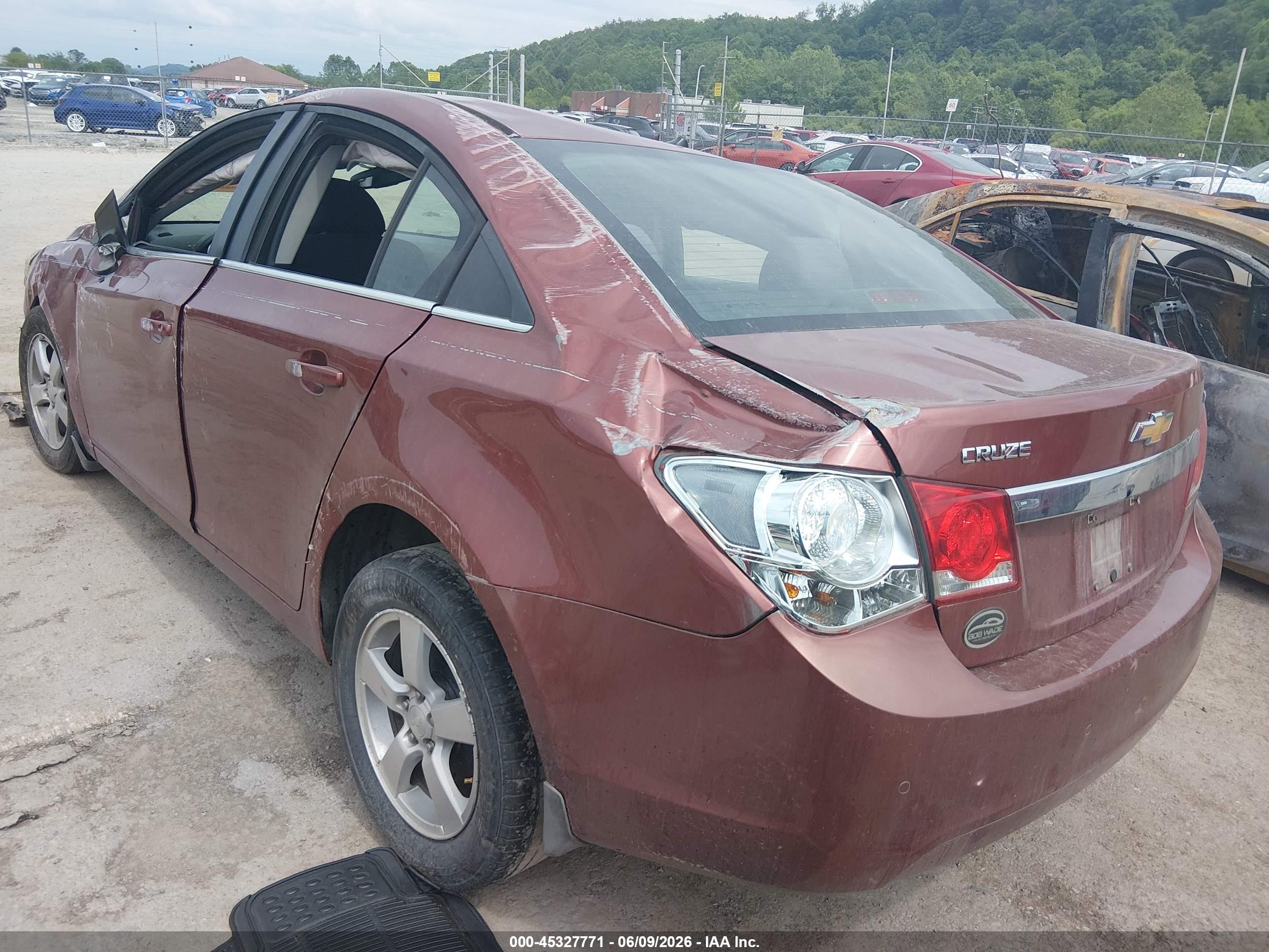 2012 Chevrolet Cruze 1lt Burgundy vin: 1G1PF5SC7C7371940