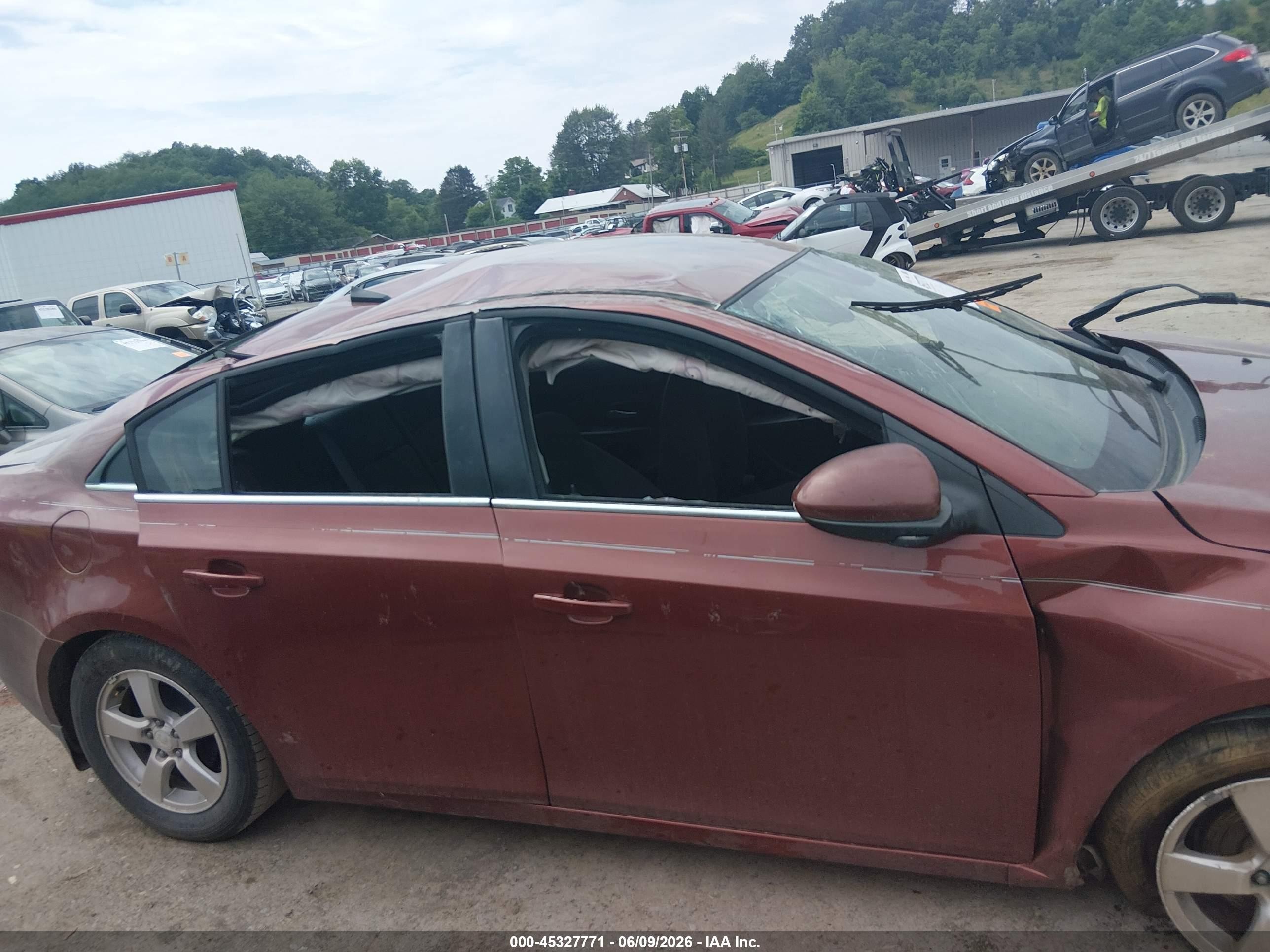 2012 Chevrolet Cruze 1lt Burgundy vin: 1G1PF5SC7C7371940