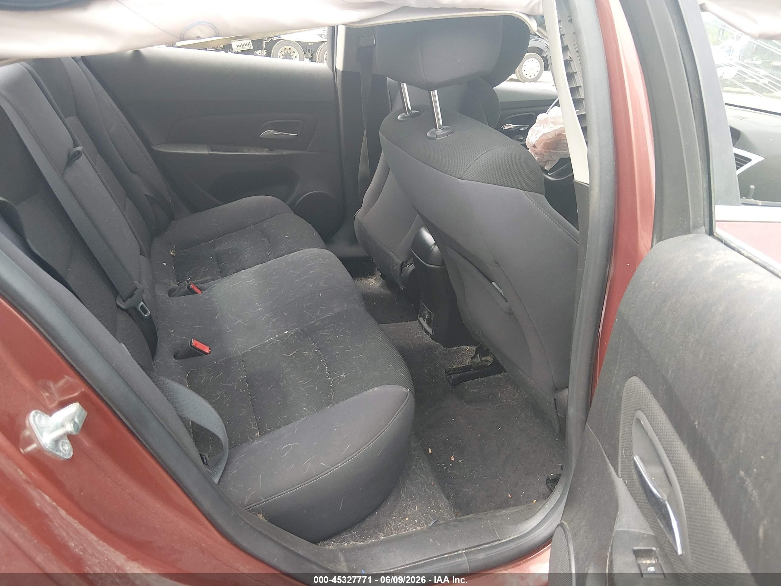 2012 Chevrolet Cruze 1lt Burgundy vin: 1G1PF5SC7C7371940