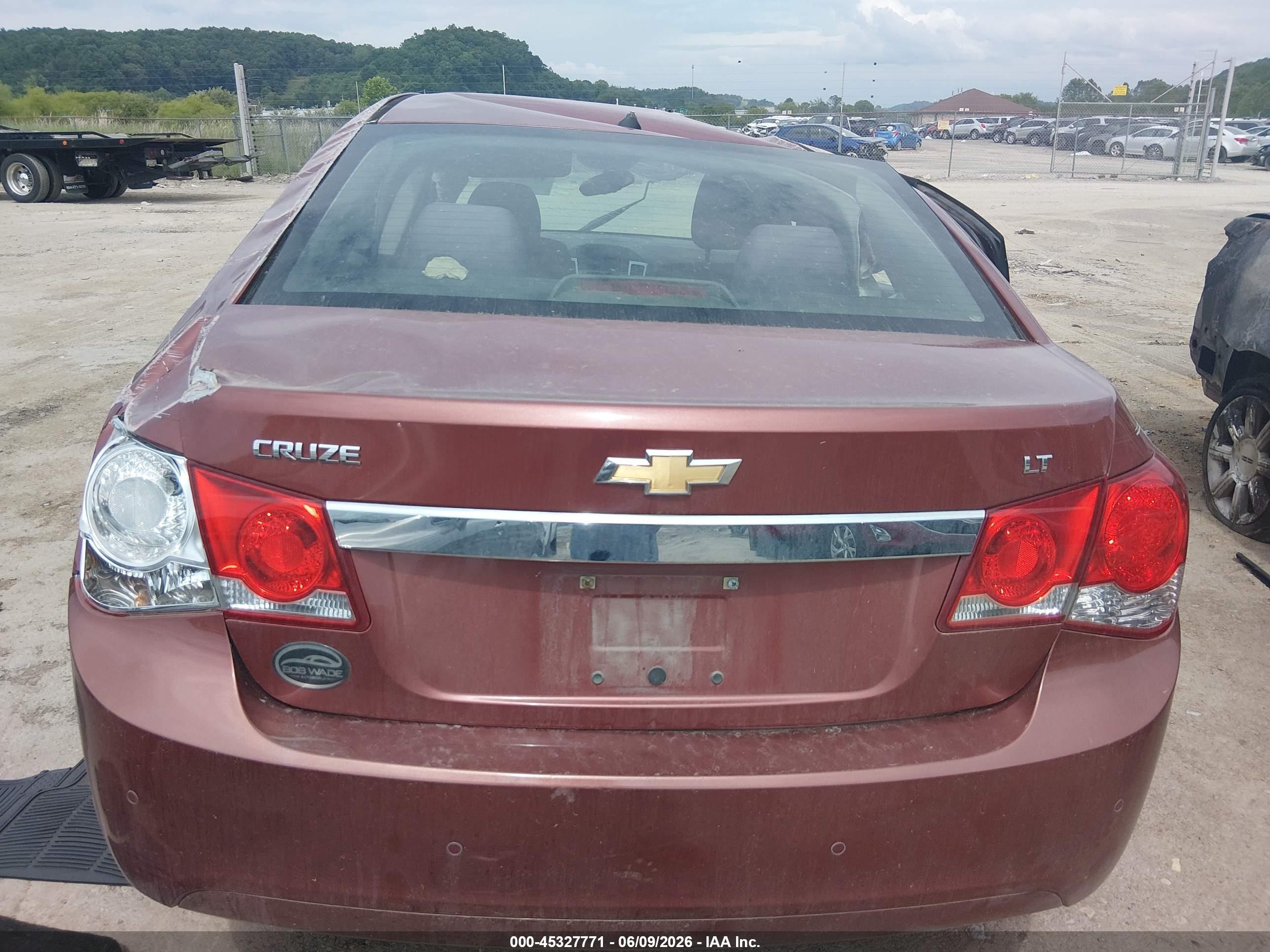 2012 Chevrolet Cruze 1lt Burgundy vin: 1G1PF5SC7C7371940