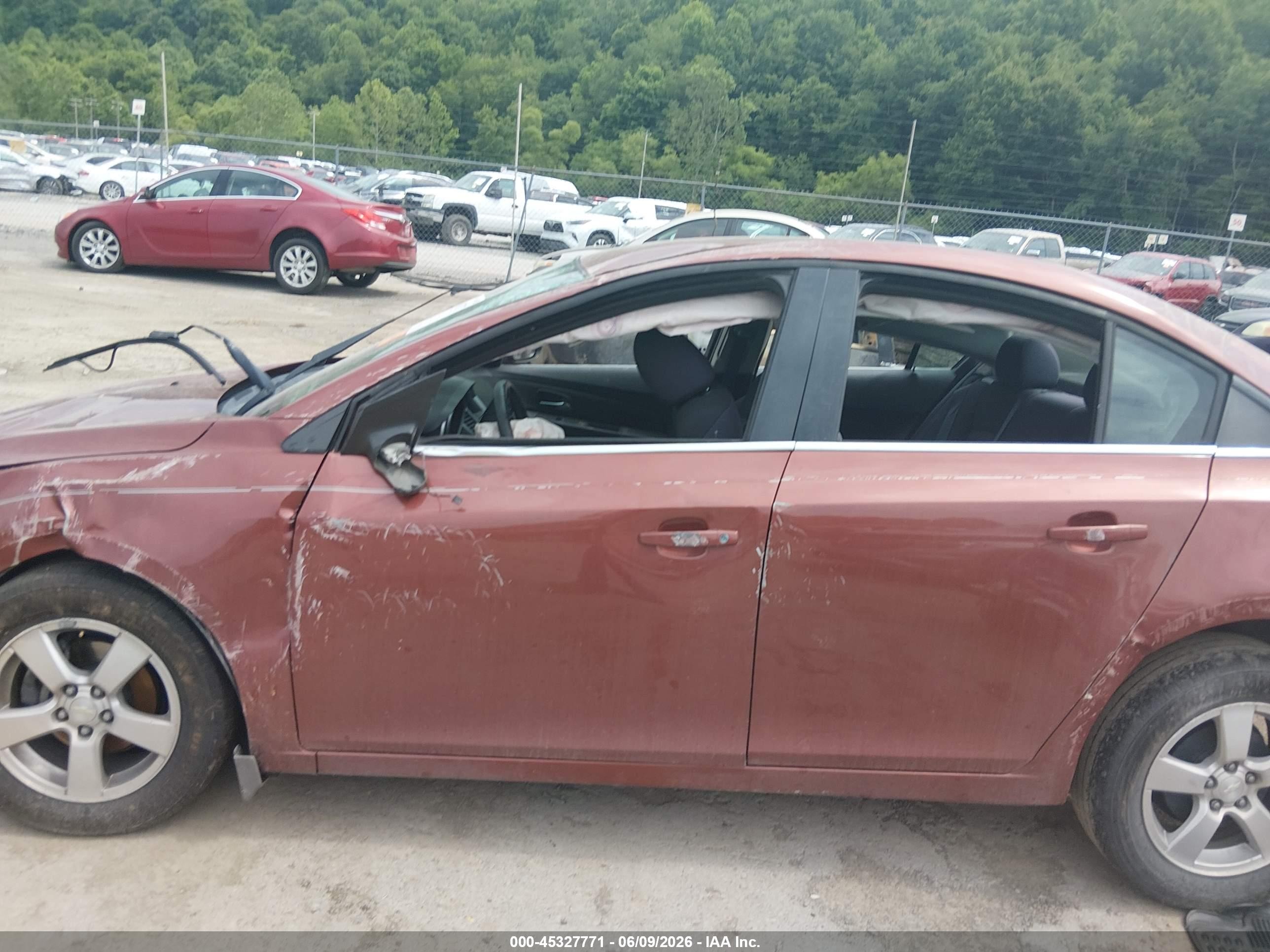2012 Chevrolet Cruze 1lt Burgundy vin: 1G1PF5SC7C7371940