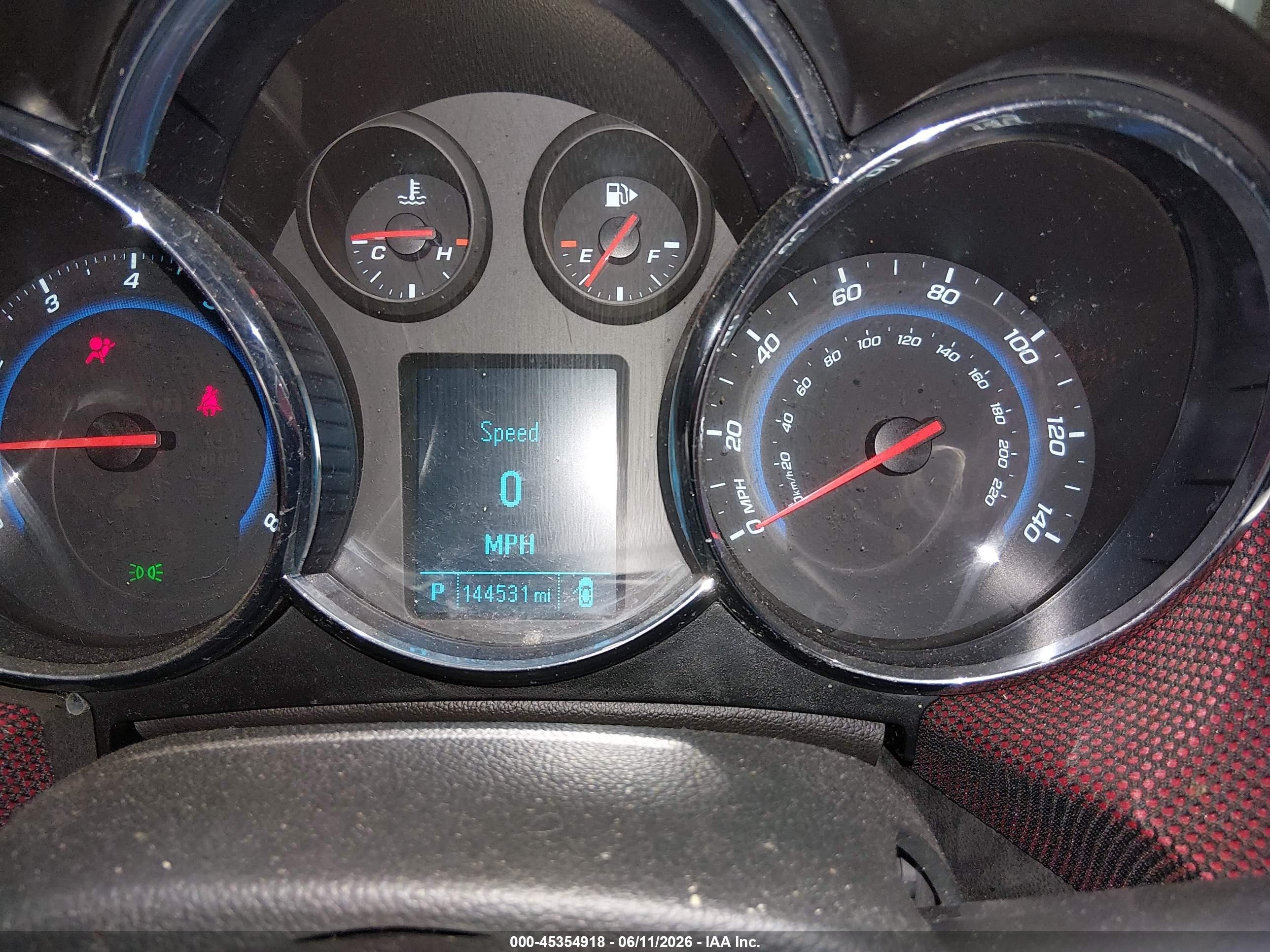 2012 Chevrolet Cruze 1lt Красный vin: 1G1PF5SC7C7375583