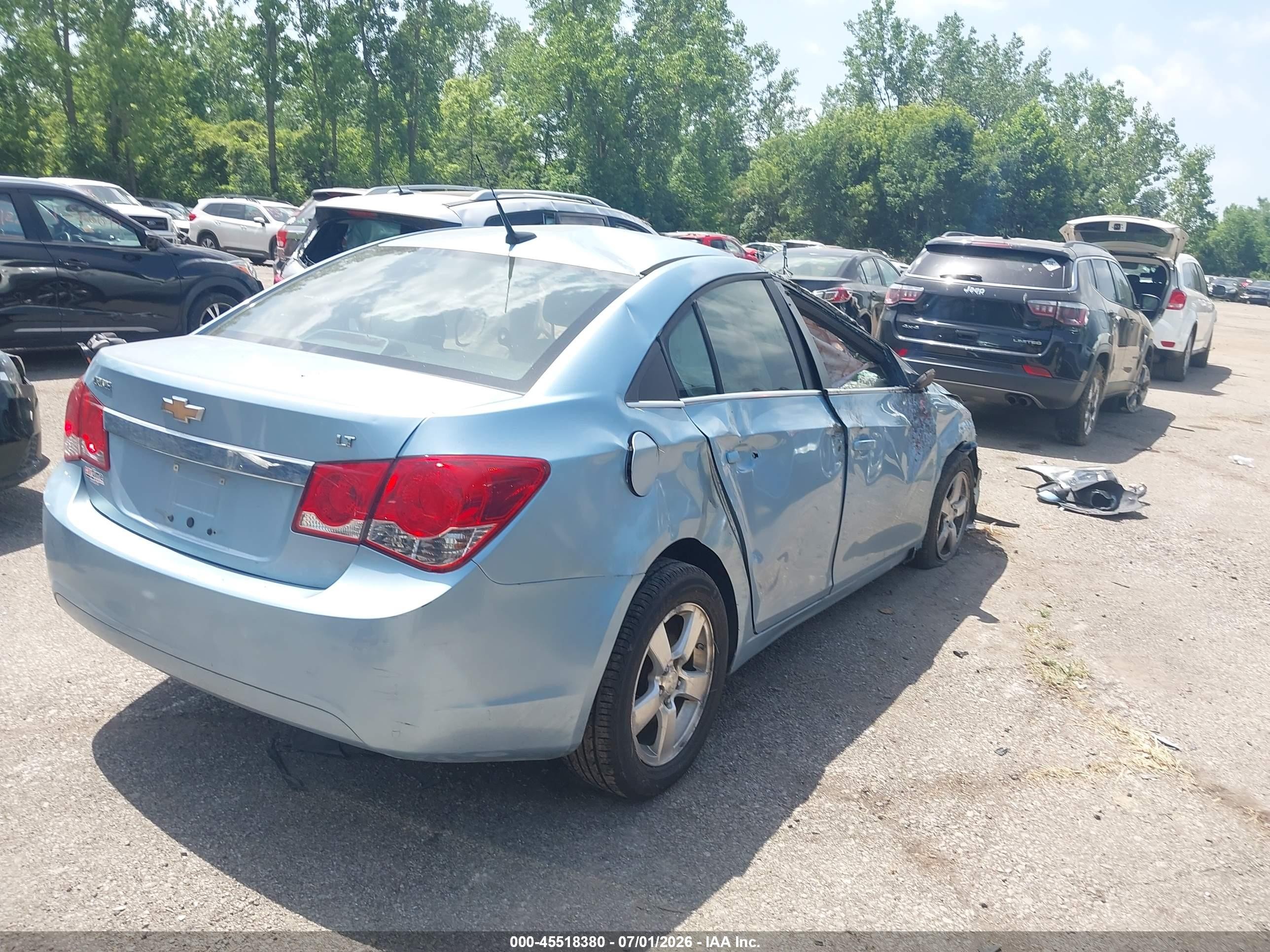 2012 Chevrolet Cruze 1lt Light Blue vin: 1G1PF5SC8C7160973