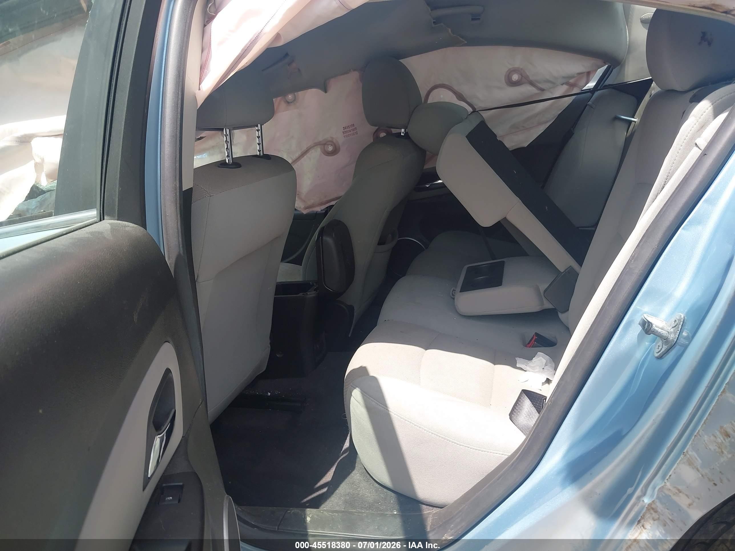 2012 Chevrolet Cruze 1lt Light Blue vin: 1G1PF5SC8C7160973