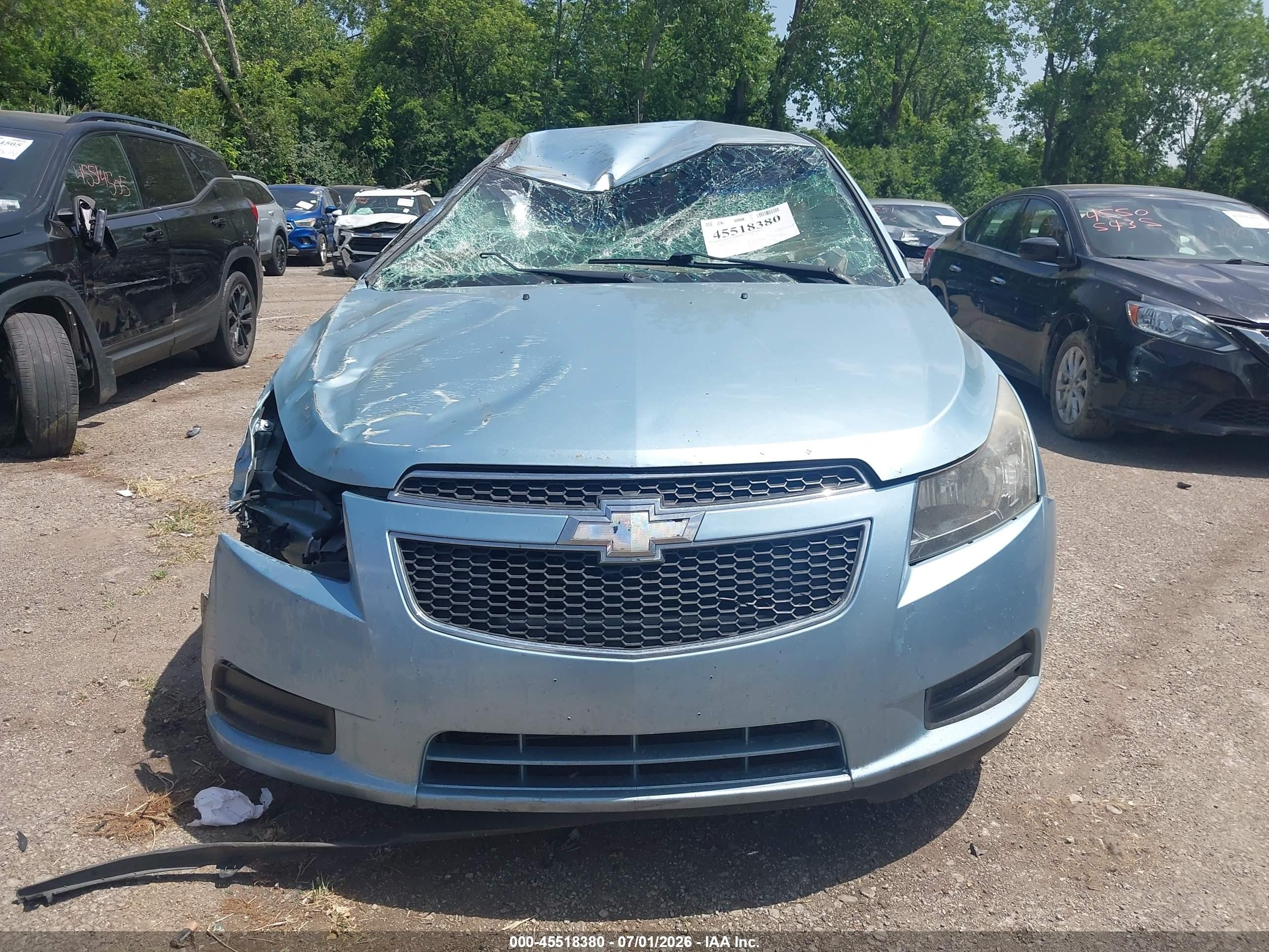2012 Chevrolet Cruze 1lt Light Blue vin: 1G1PF5SC8C7160973