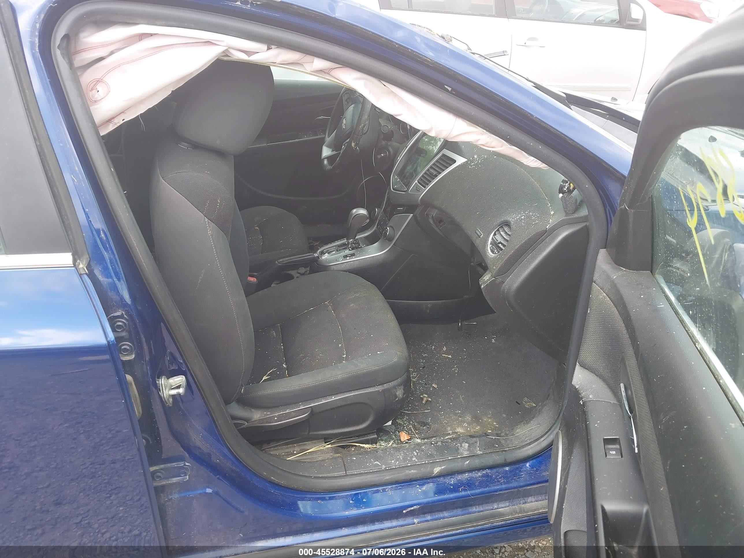 2012 Chevrolet Cruze 1lt Blue vin: 1G1PF5SC8C7196257