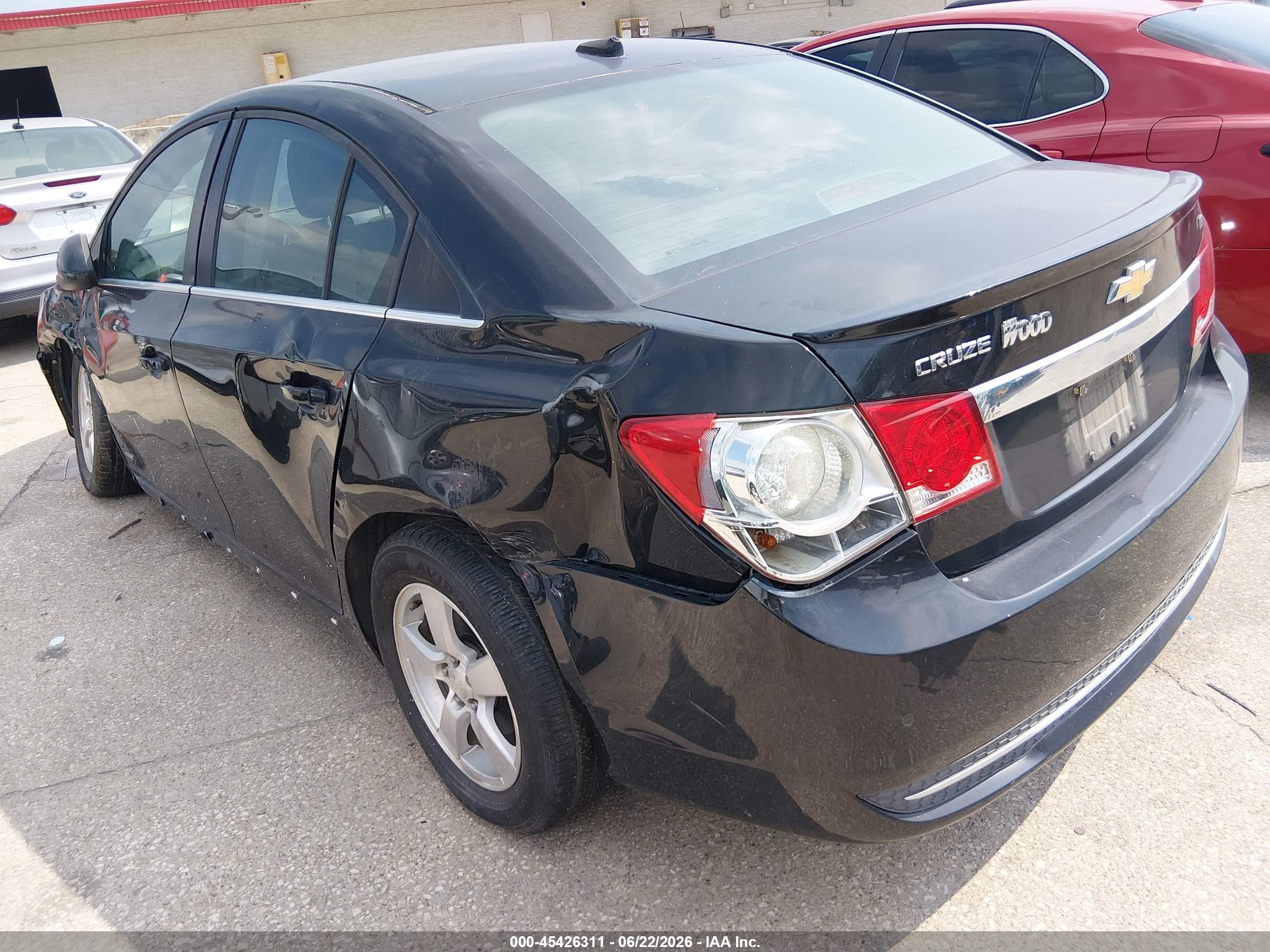 2012 Chevrolet Cruze 1lt Black vin: 1G1PF5SC8C7256912