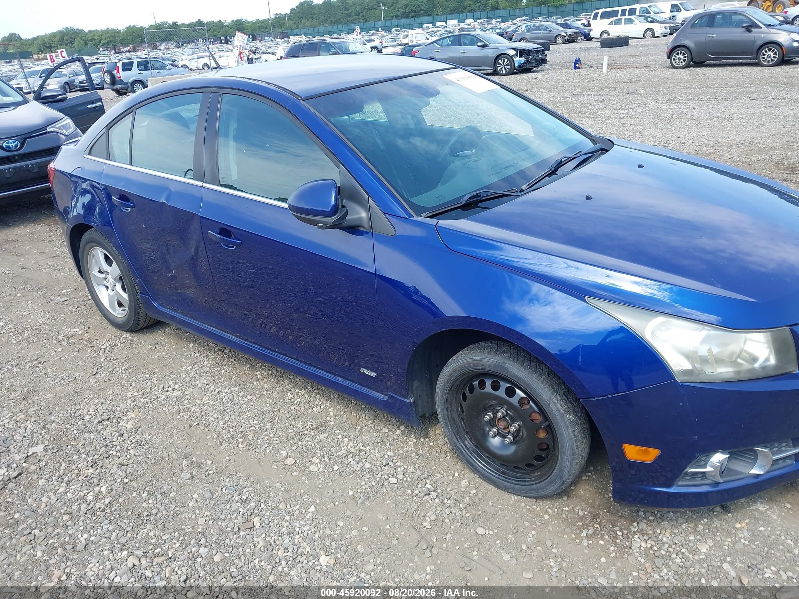 2012 Chevrolet Cruze 1lt Blue vin: 1G1PF5SC8C7273435