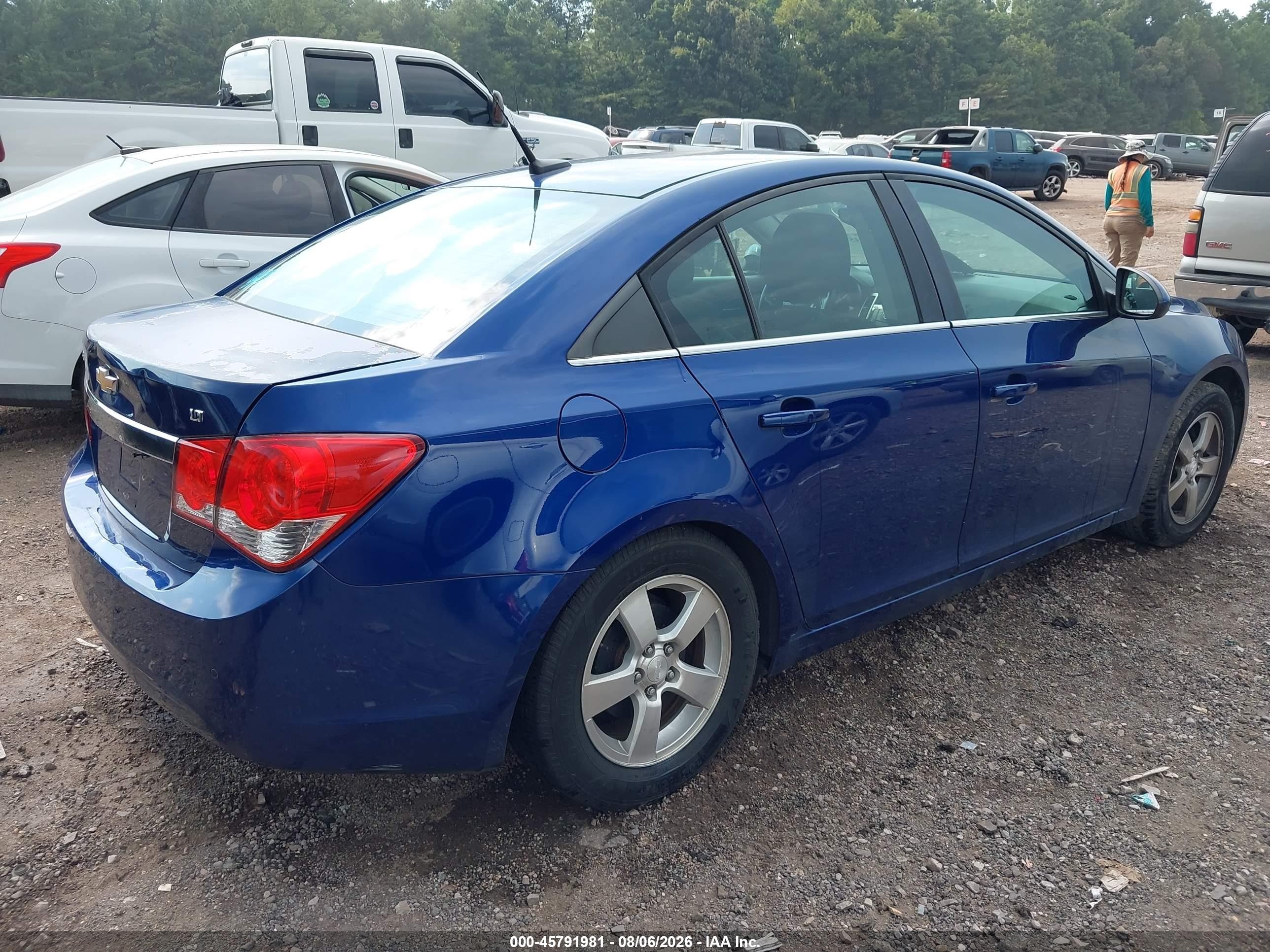 2012 Chevrolet Cruze 1lt Синий vin: 1G1PF5SC8C7299307