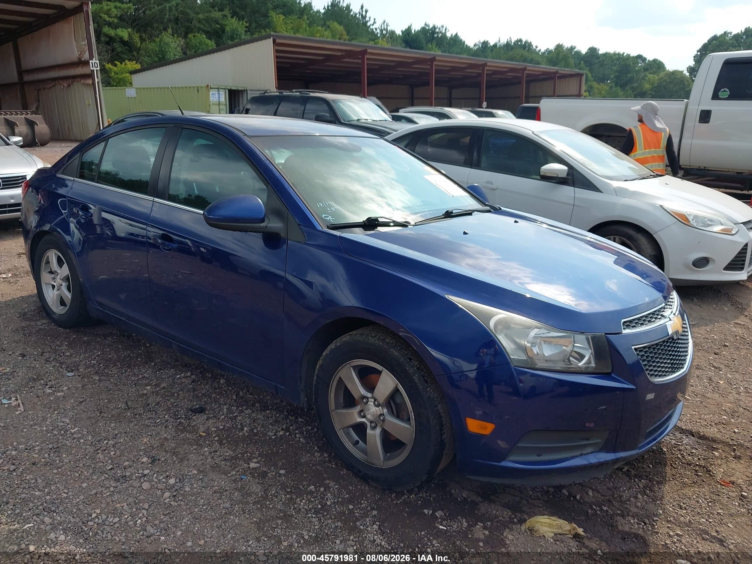 2012 Chevrolet Cruze 1lt Blue vin: 1G1PF5SC8C7299307