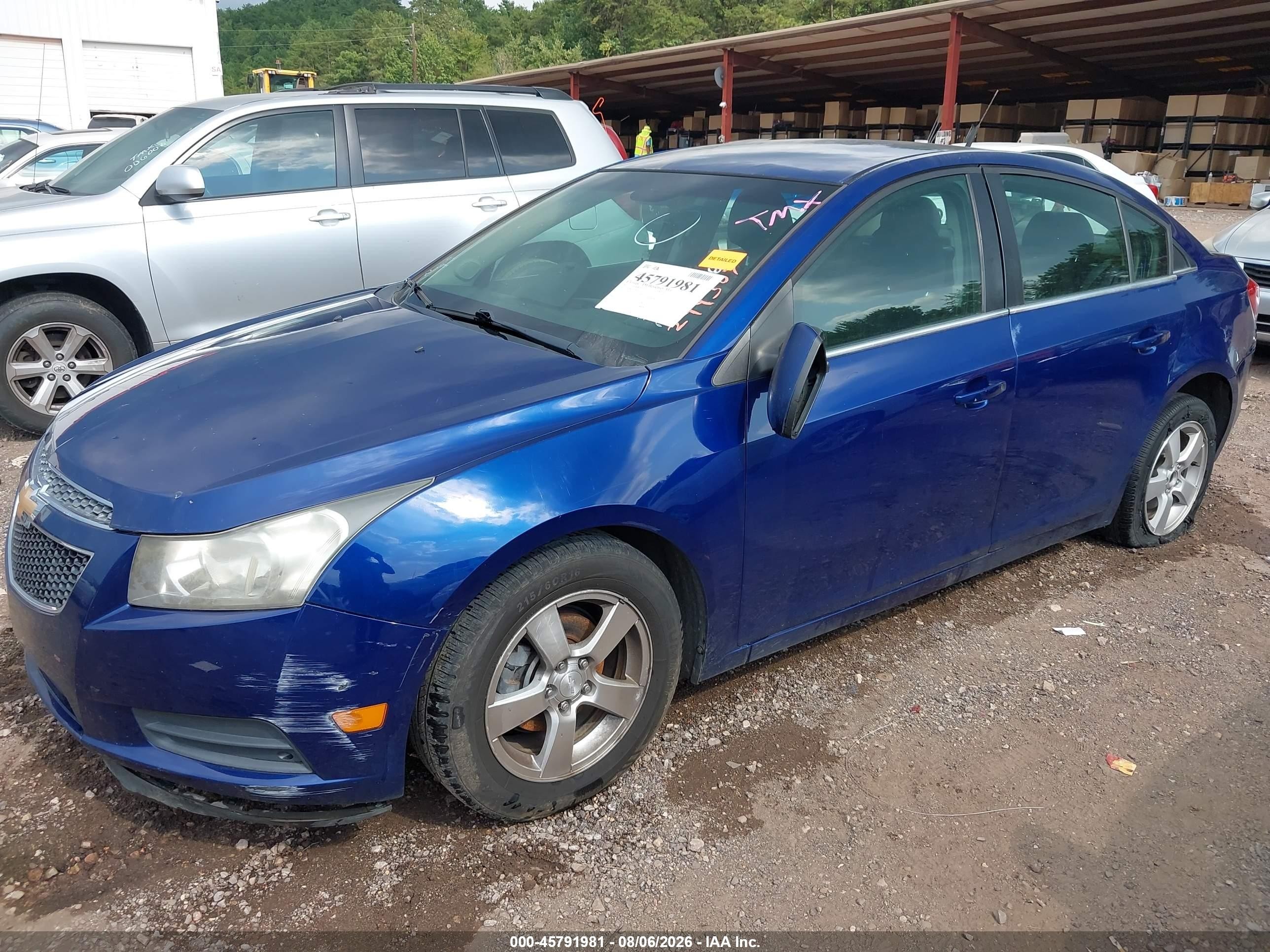 2012 Chevrolet Cruze 1lt Синий vin: 1G1PF5SC8C7299307