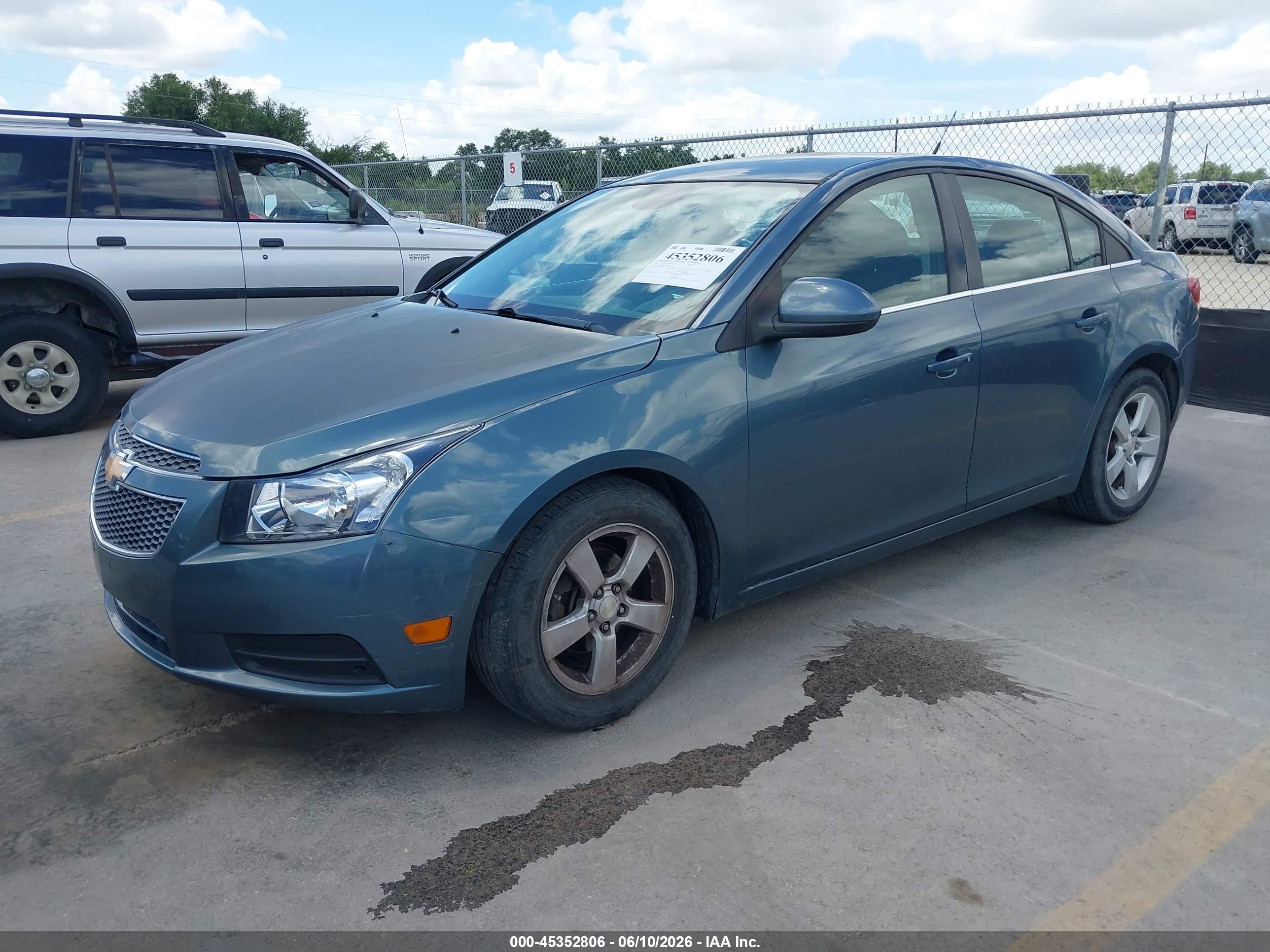 2012 Chevrolet Cruze 1lt Light Blue vin: 1G1PF5SC8C7348943