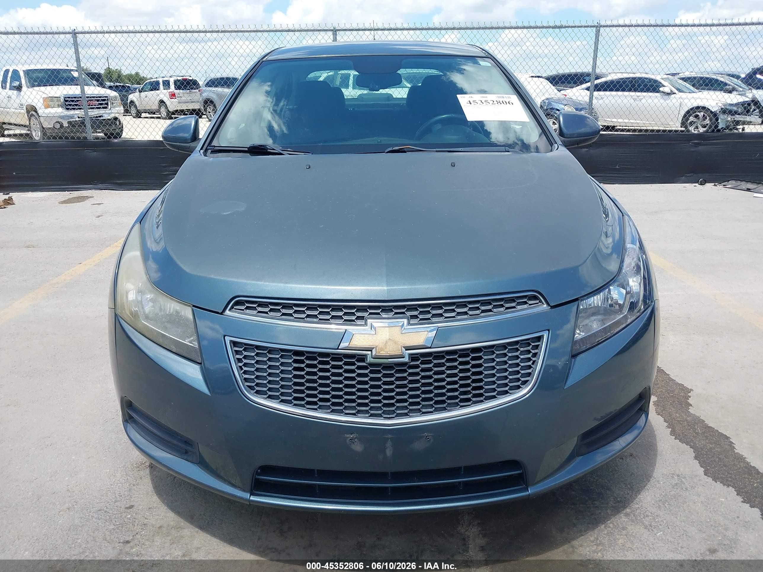 2012 Chevrolet Cruze 1lt Light Blue vin: 1G1PF5SC8C7348943