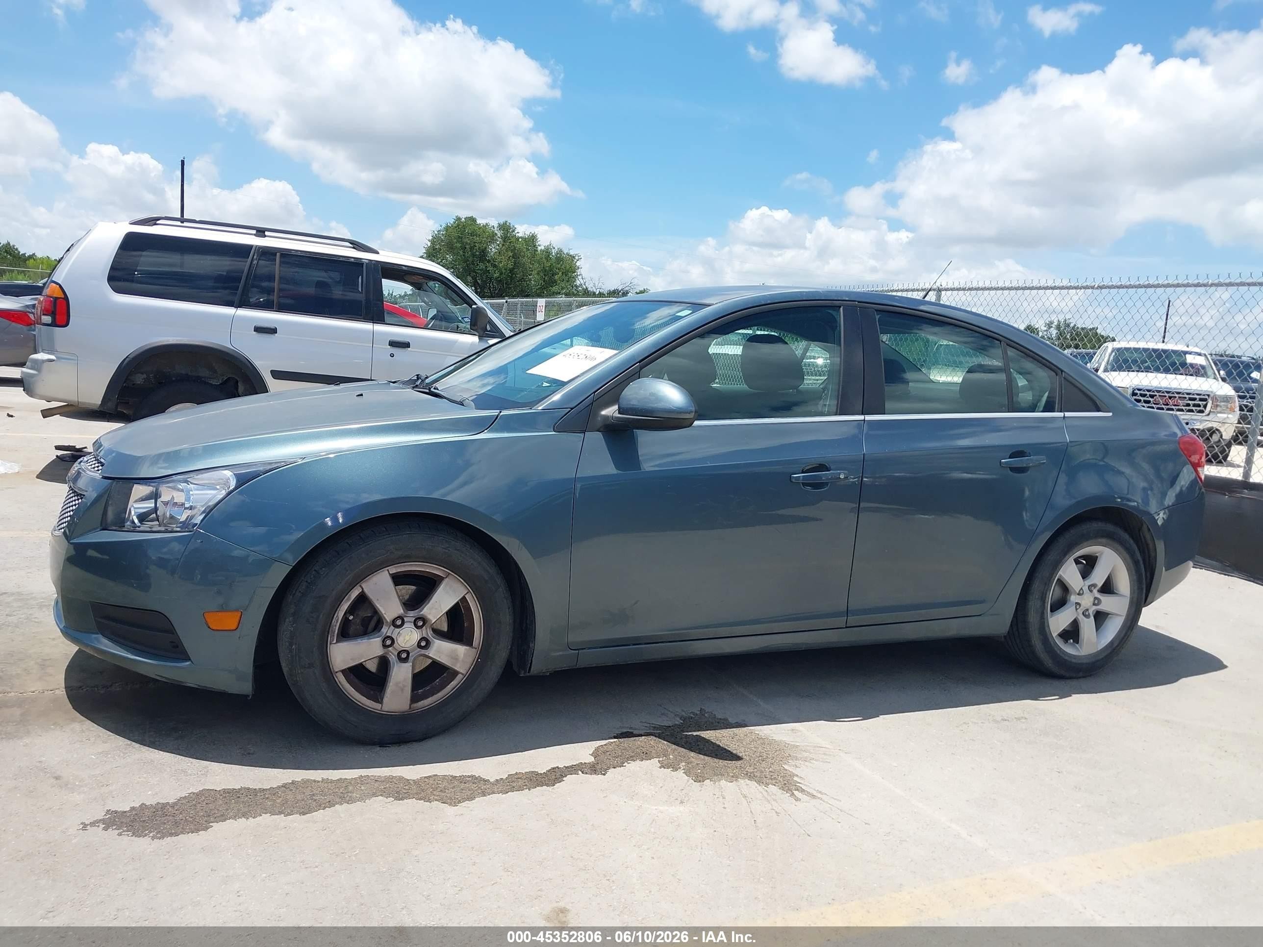 2012 Chevrolet Cruze 1lt Light Blue vin: 1G1PF5SC8C7348943