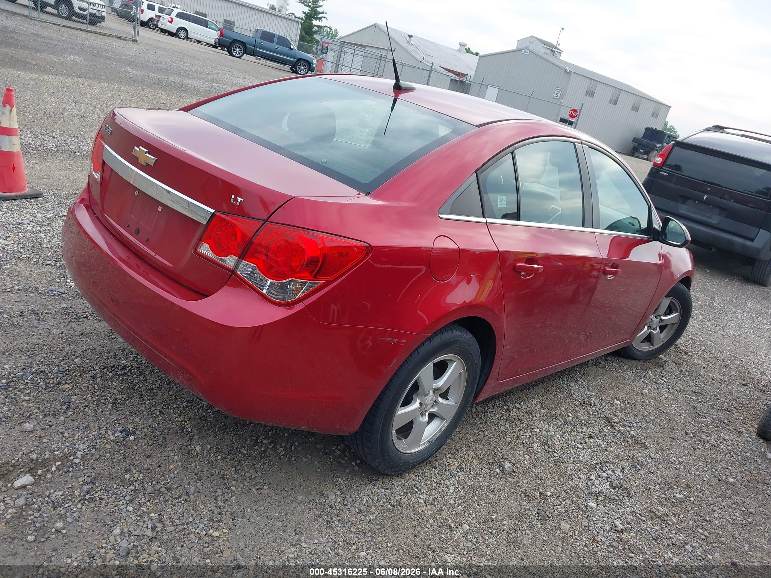 2012 Chevrolet Cruze 1lt Red vin: 1G1PF5SC8C7361613