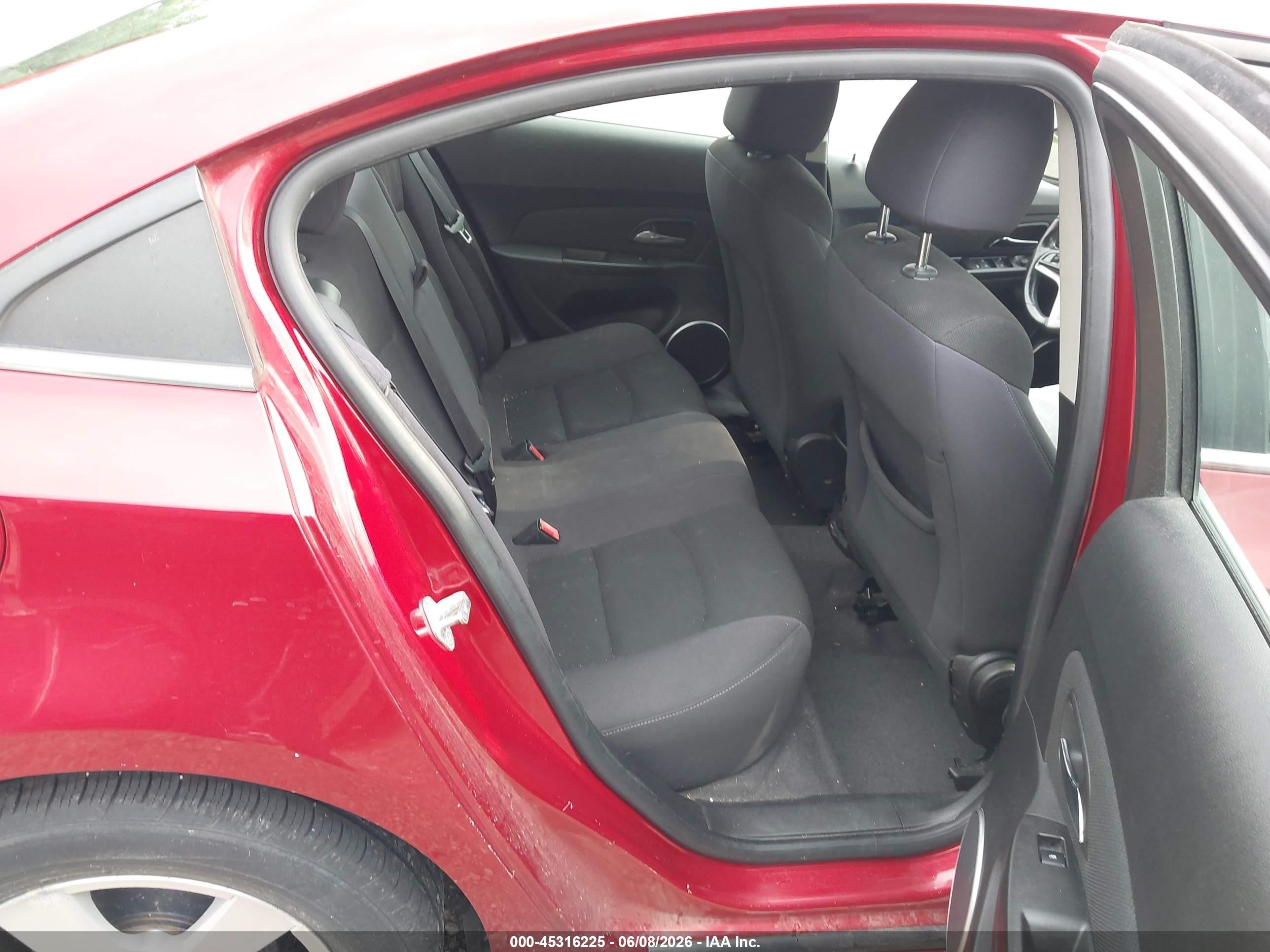 2012 Chevrolet Cruze 1lt Red vin: 1G1PF5SC8C7361613