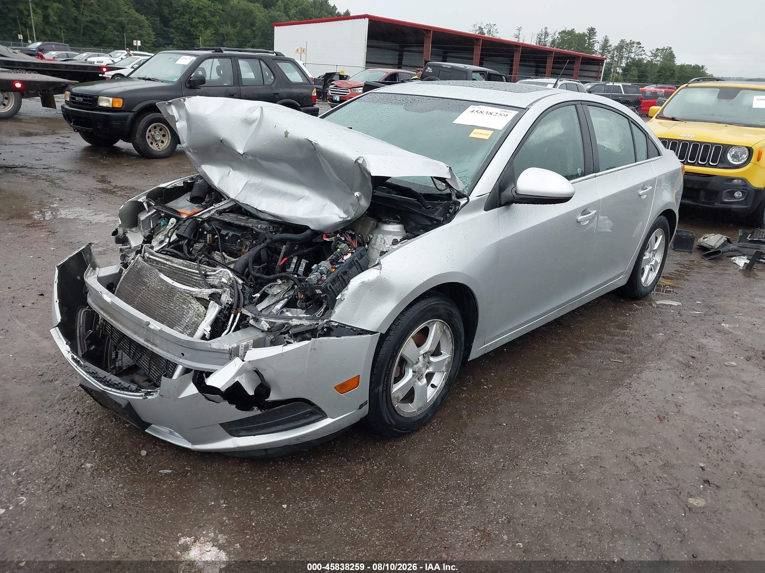2012 Chevrolet Cruze 1lt Silver vin: 1G1PF5SC9C7166152