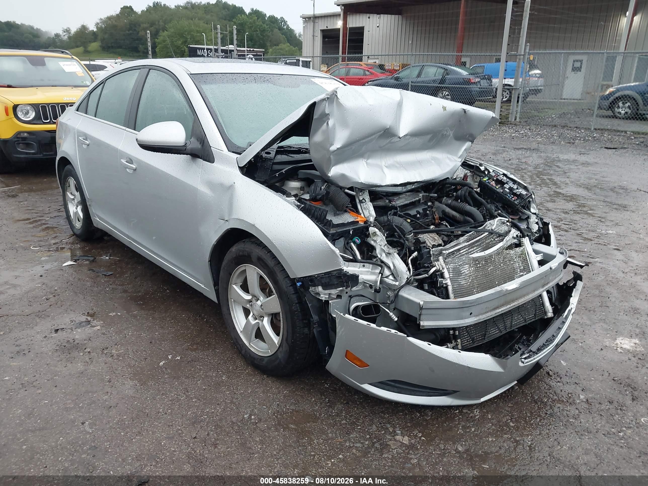 2012 Chevrolet Cruze 1lt Silver vin: 1G1PF5SC9C7166152