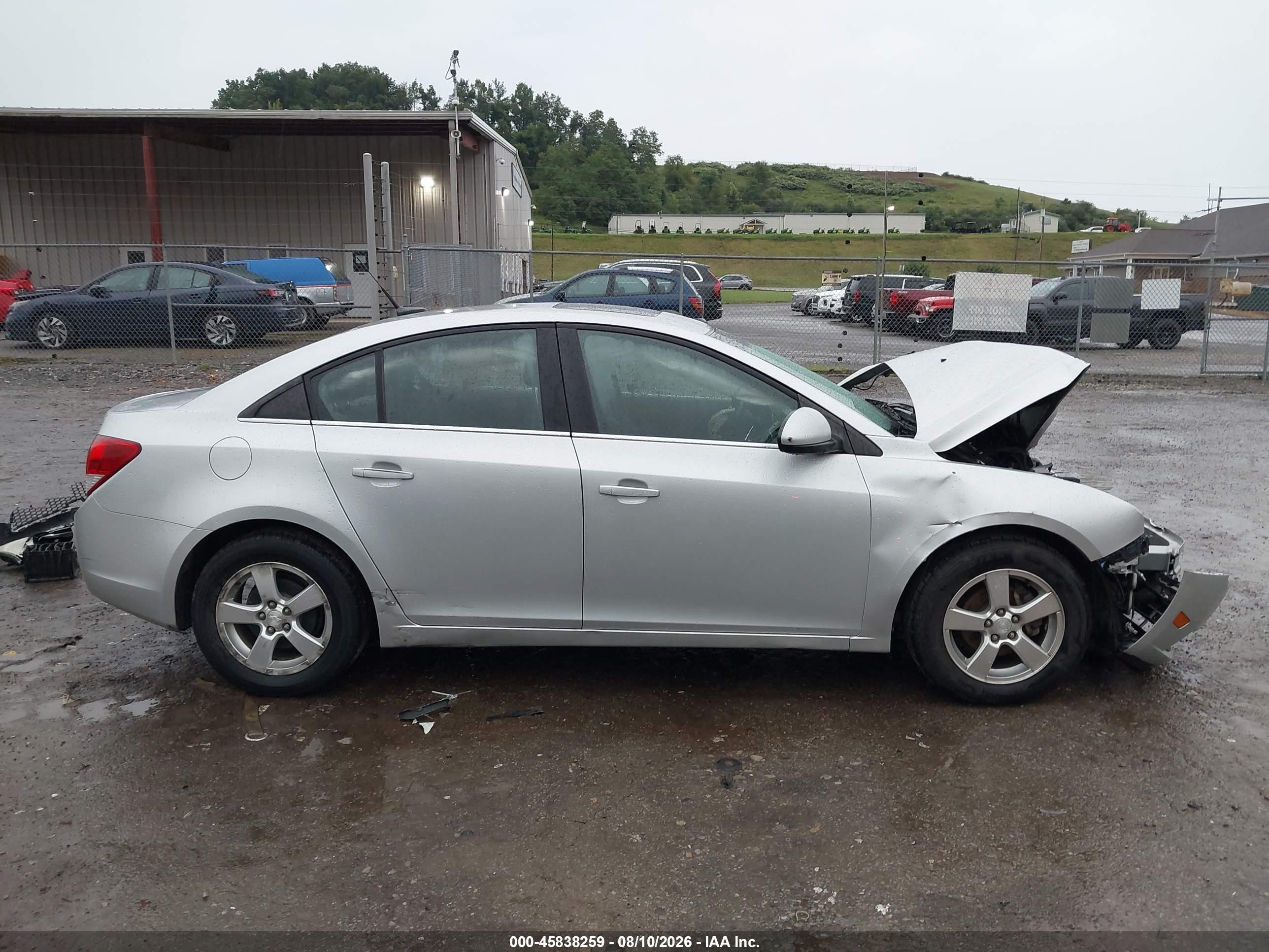 2012 Chevrolet Cruze 1lt Silver vin: 1G1PF5SC9C7166152