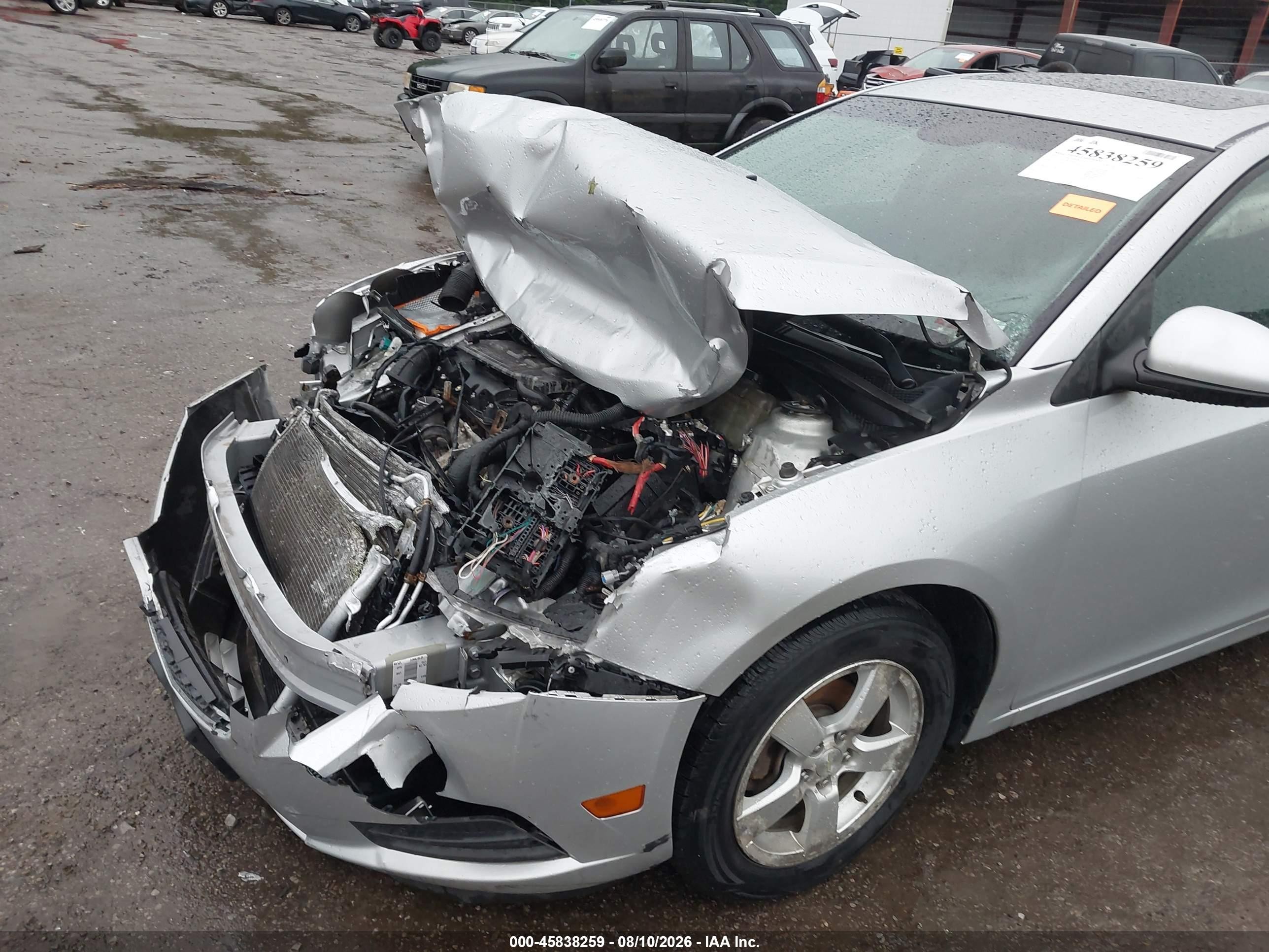 2012 Chevrolet Cruze 1lt Silver vin: 1G1PF5SC9C7166152