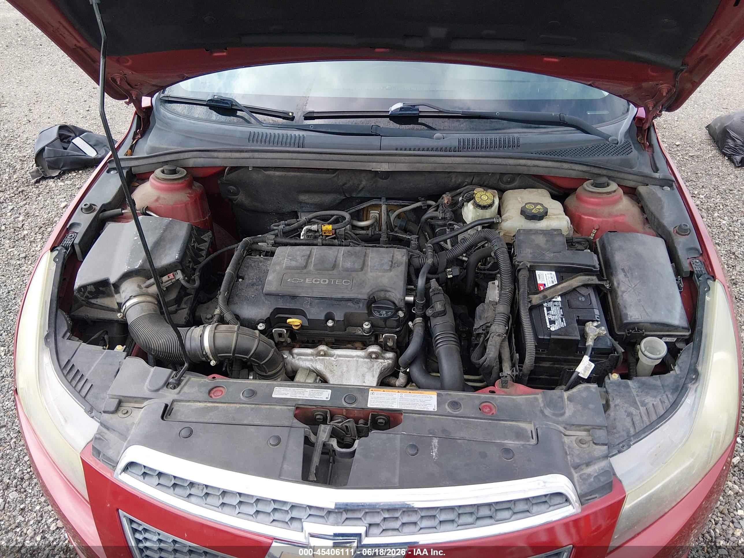 2012 Chevrolet Cruze 1lt Красный vin: 1G1PF5SC9C7186305