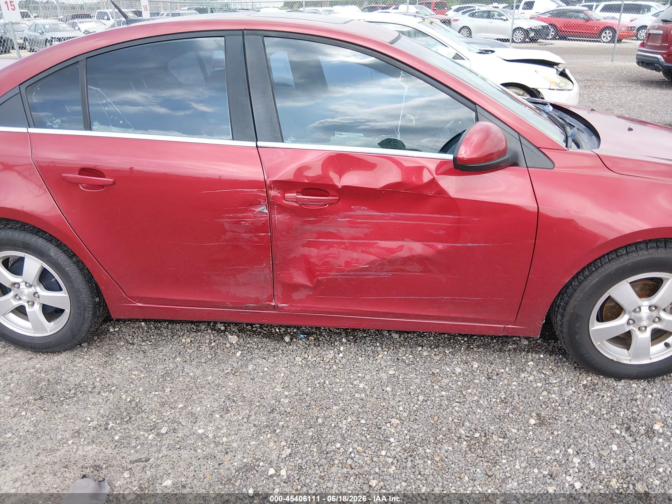 2012 Chevrolet Cruze 1lt Красный vin: 1G1PF5SC9C7186305