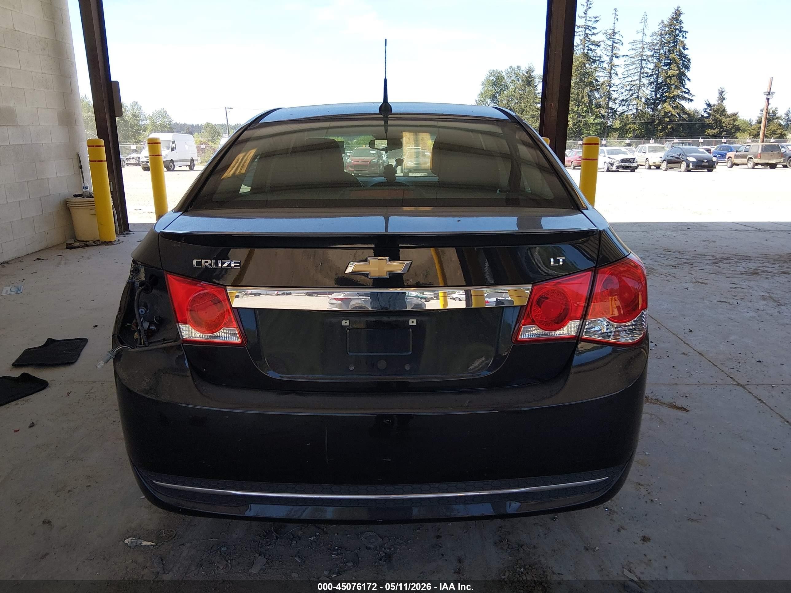 2012 Chevrolet Cruze 1lt Black vin: 1G1PF5SC9C7241738