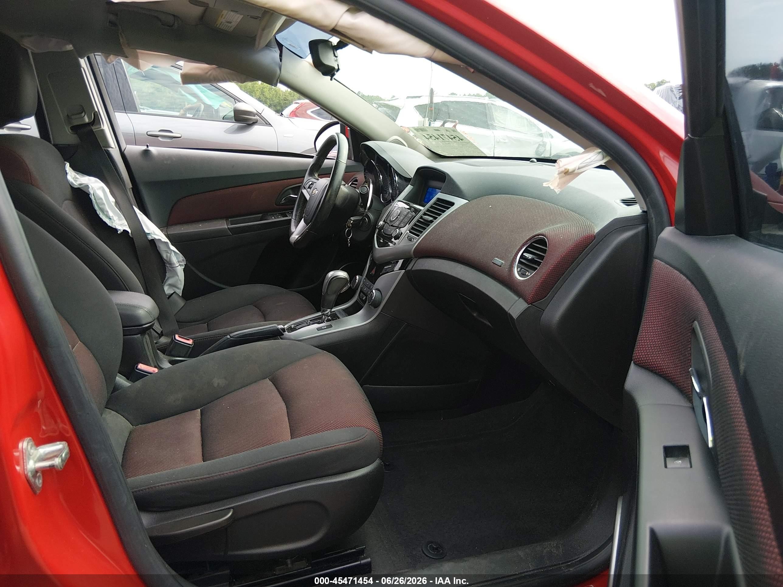 2012 Chevrolet Cruze 1lt Red vin: 1G1PF5SC9C7329804