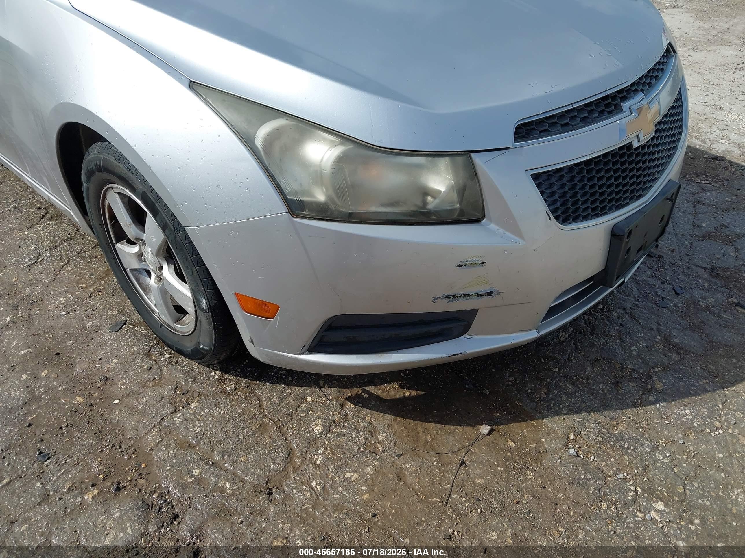 2012 Chevrolet Cruze 1lt Silver vin: 1G1PF5SC9C7330578