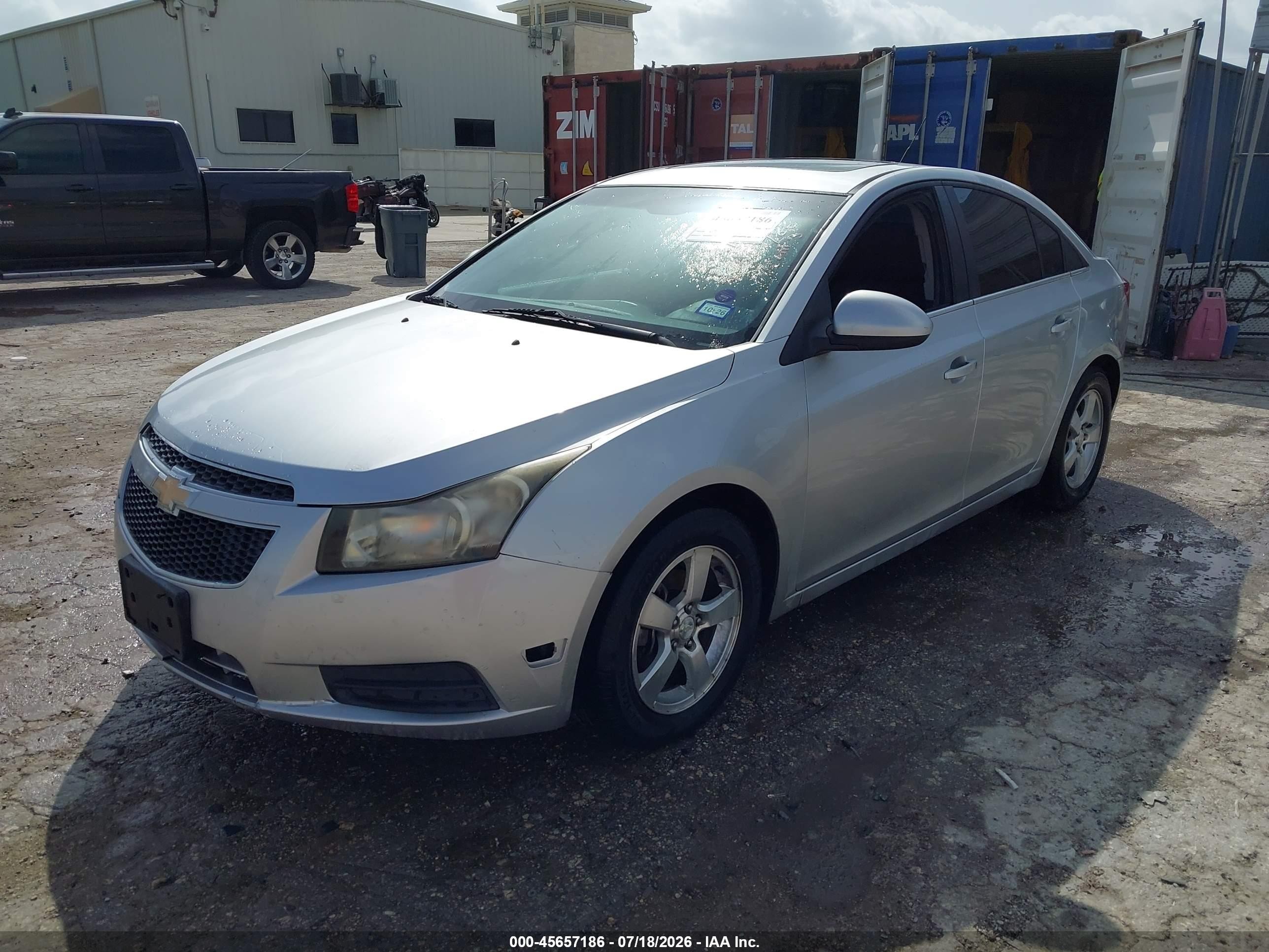 2012 Chevrolet Cruze 1lt Silver vin: 1G1PF5SC9C7330578