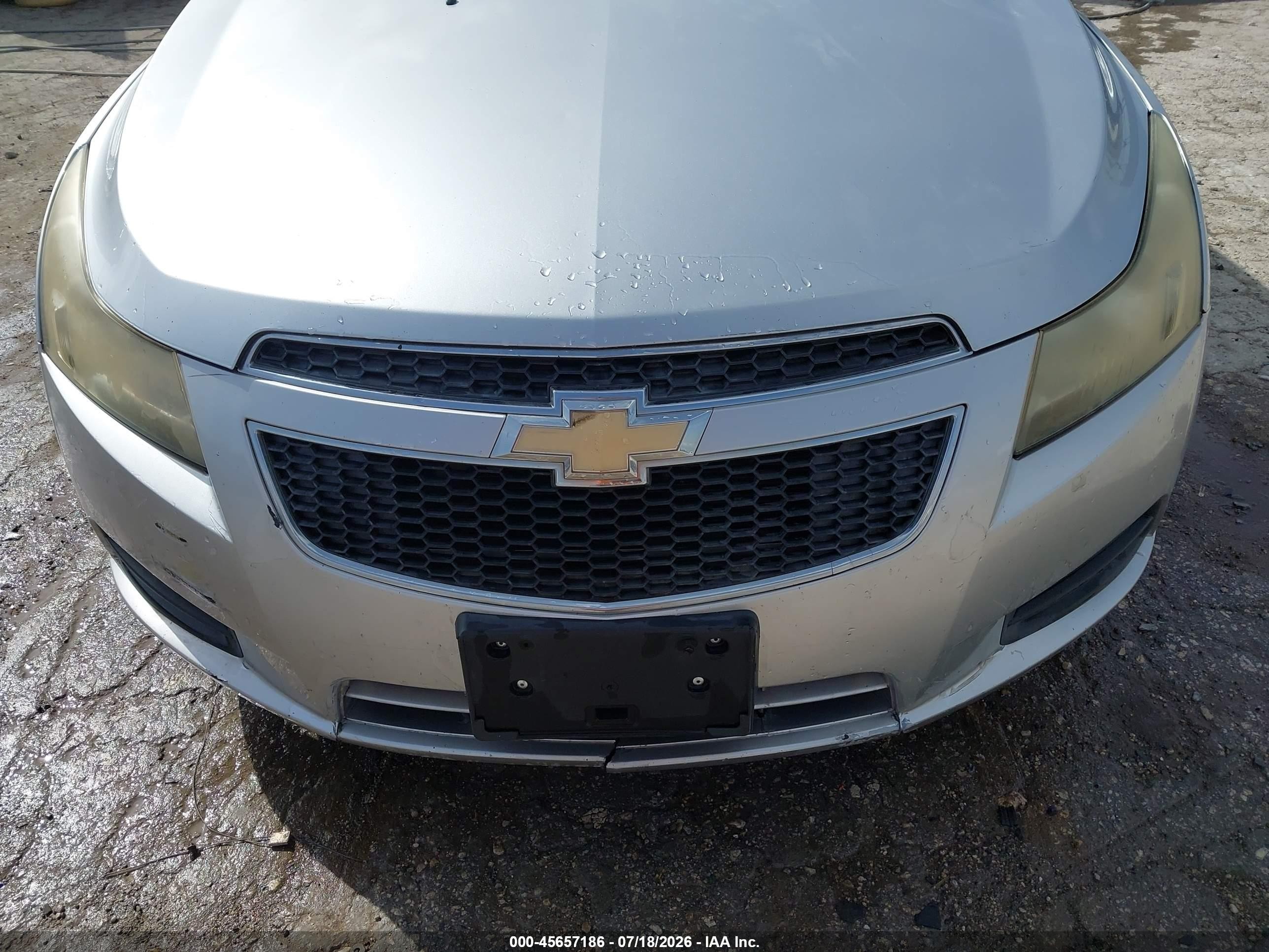2012 Chevrolet Cruze 1lt Silver vin: 1G1PF5SC9C7330578