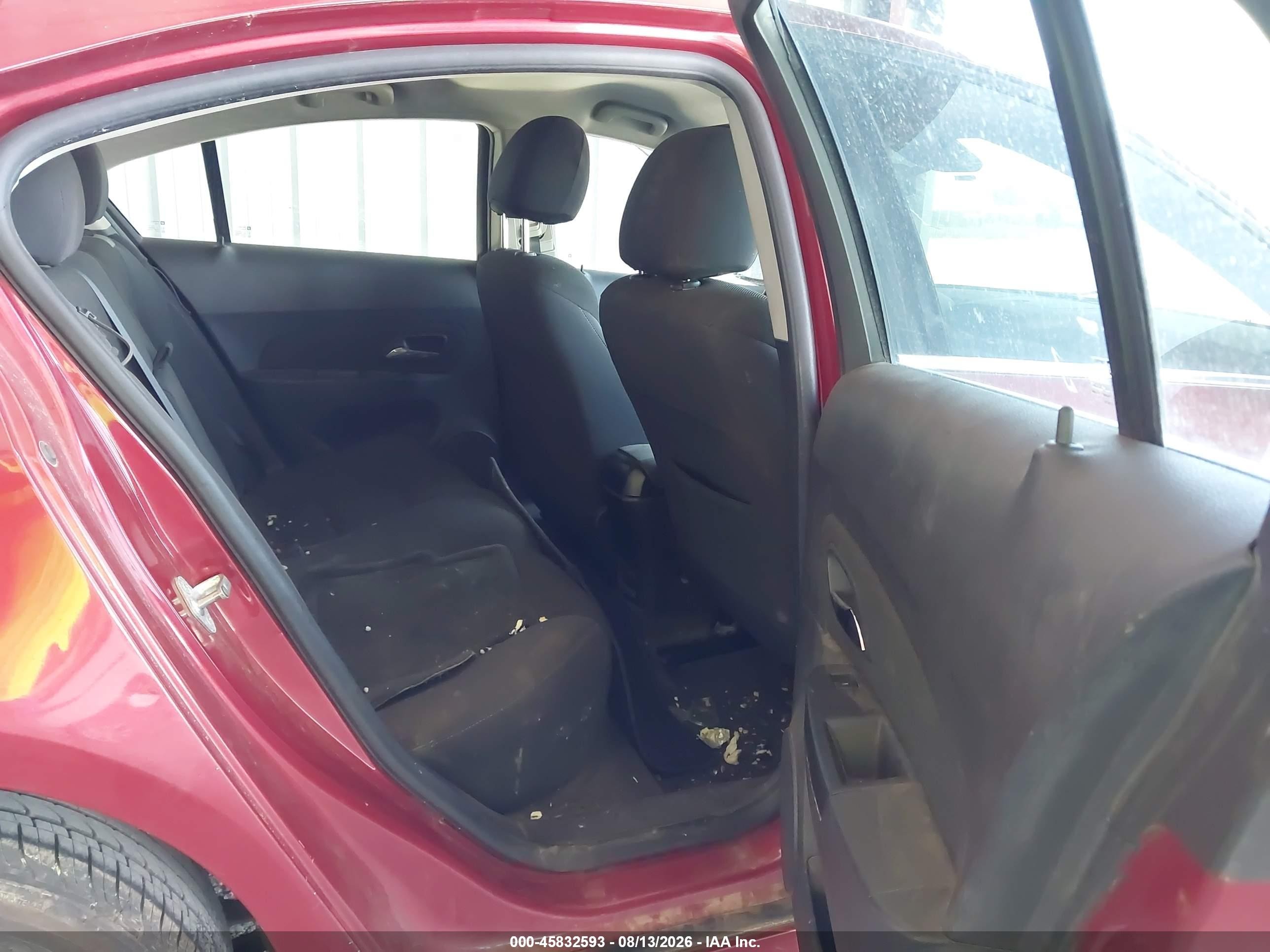 2012 Chevrolet Cruze 1lt Бордовый vin: 1G1PF5SC9C7347963