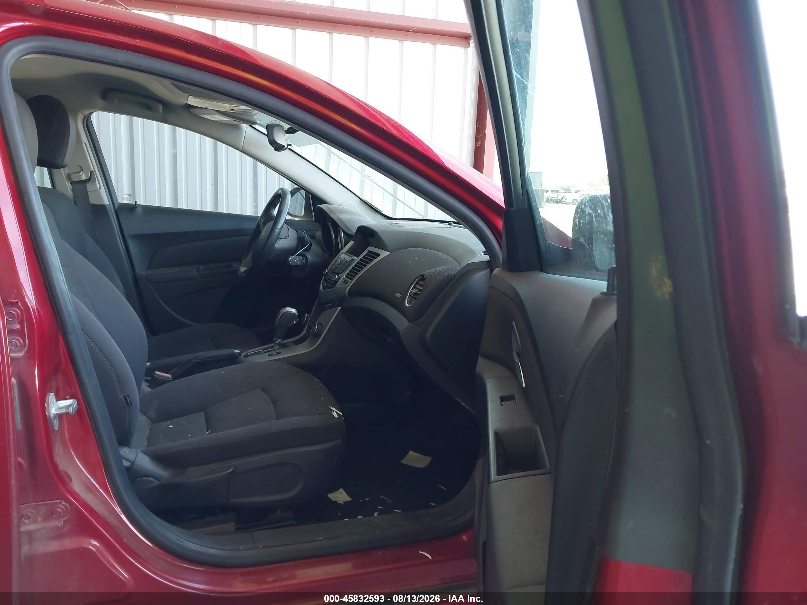 2012 Chevrolet Cruze 1lt Бордовый vin: 1G1PF5SC9C7347963