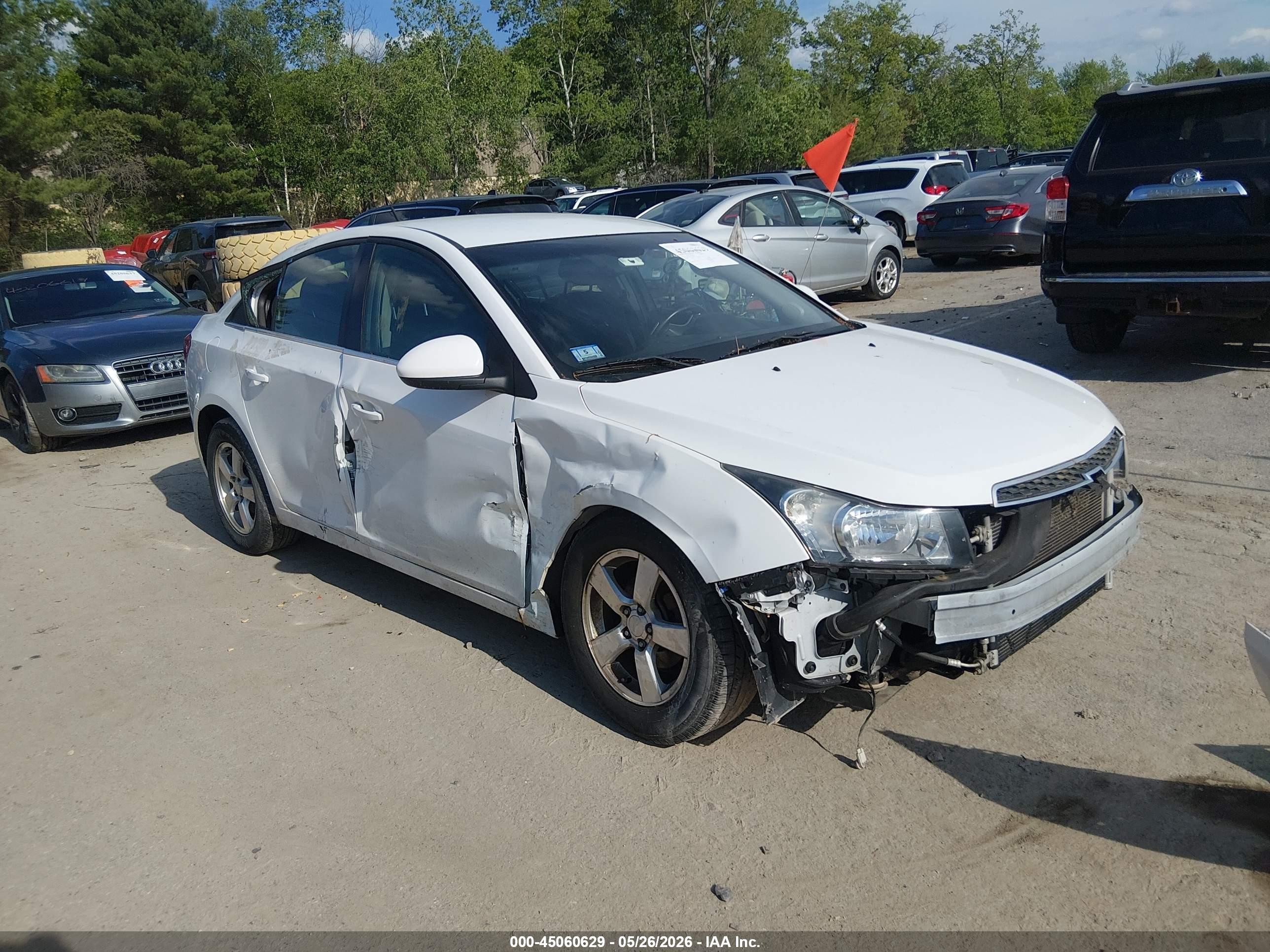 2012 Chevrolet Cruze 1lt White vin: 1G1PF5SC9C7408504