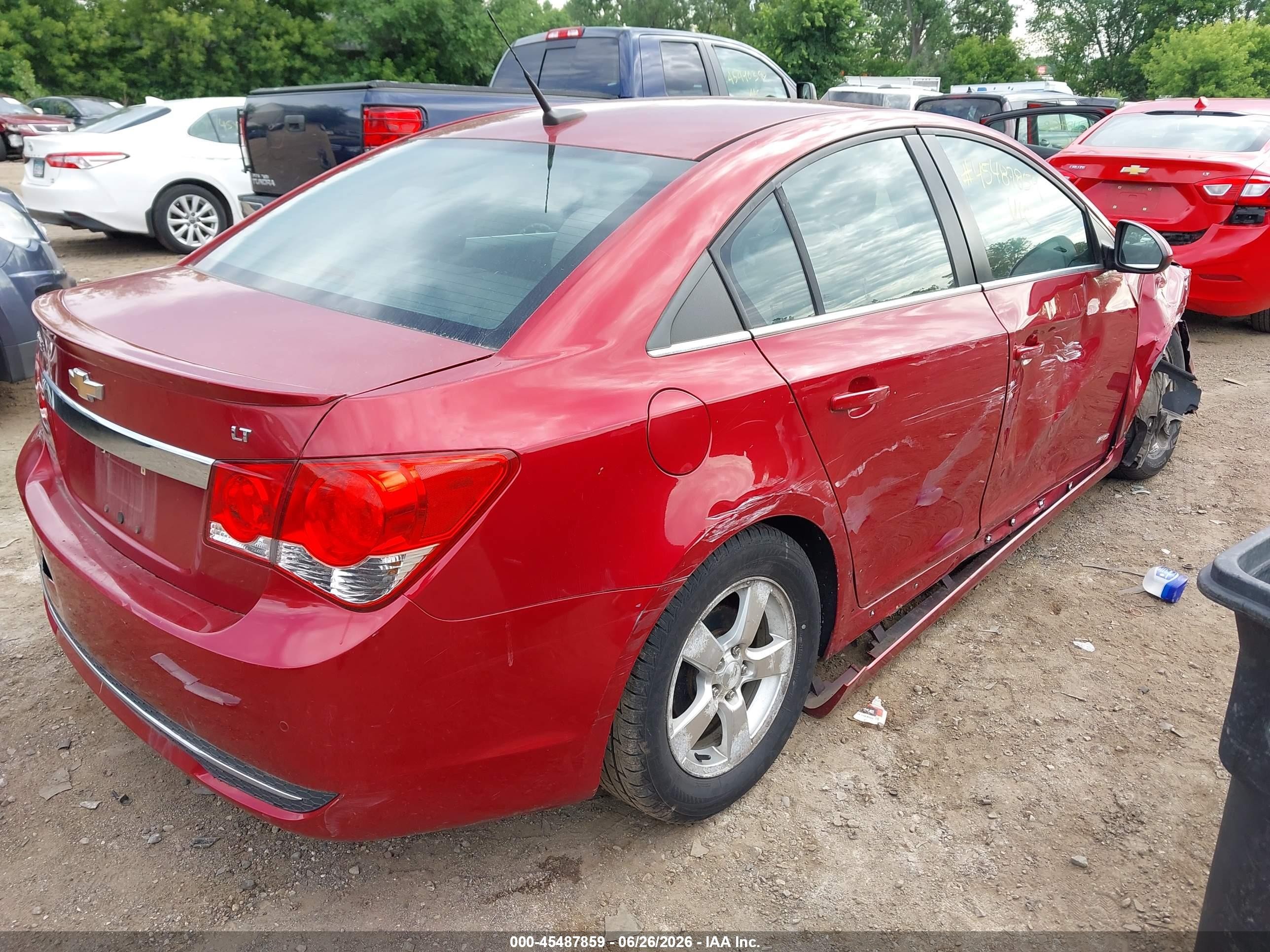 2012 Chevrolet Cruze 1lt Red vin: 1G1PF5SCXC7134777