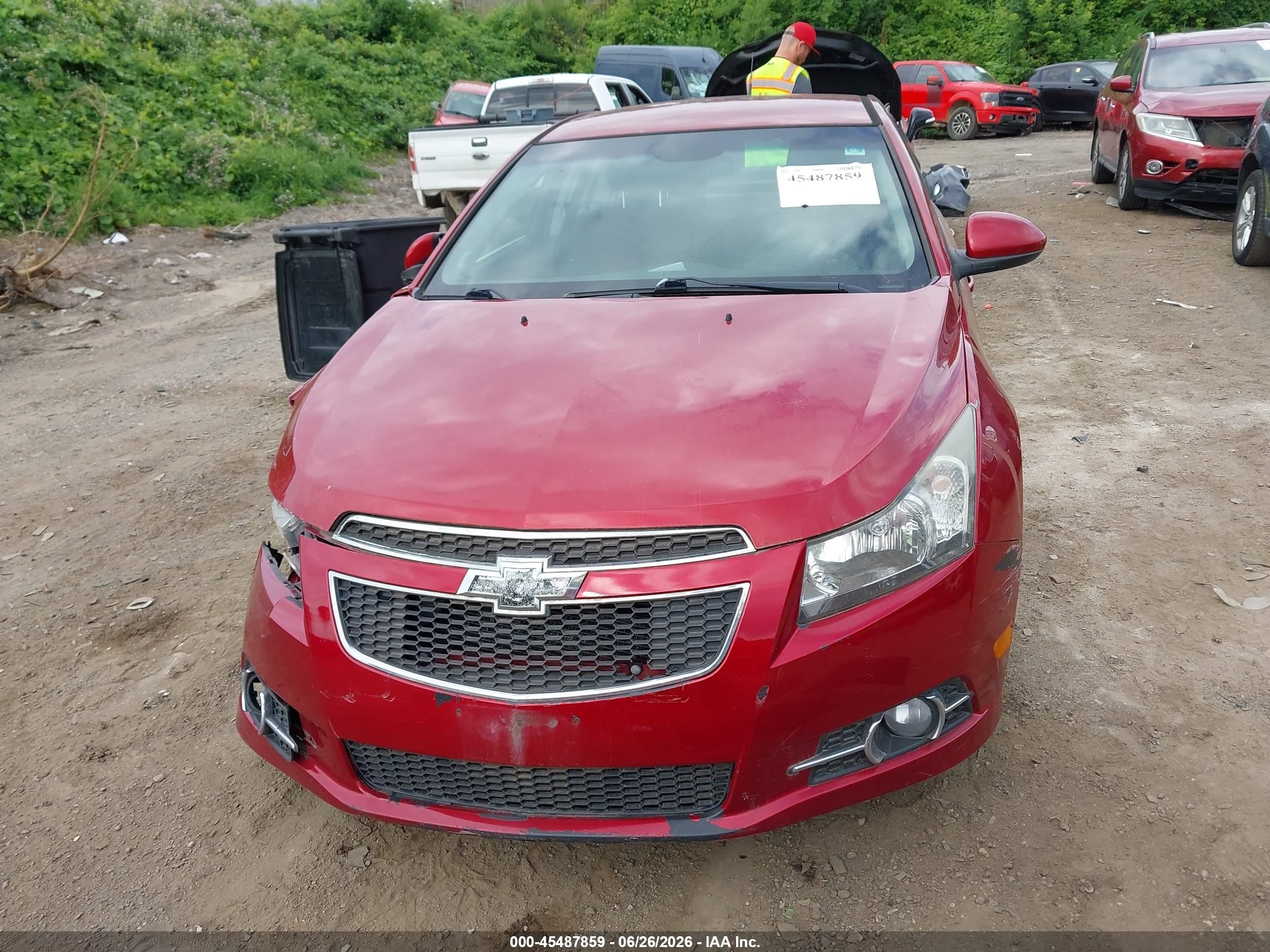 2012 Chevrolet Cruze 1lt Red vin: 1G1PF5SCXC7134777