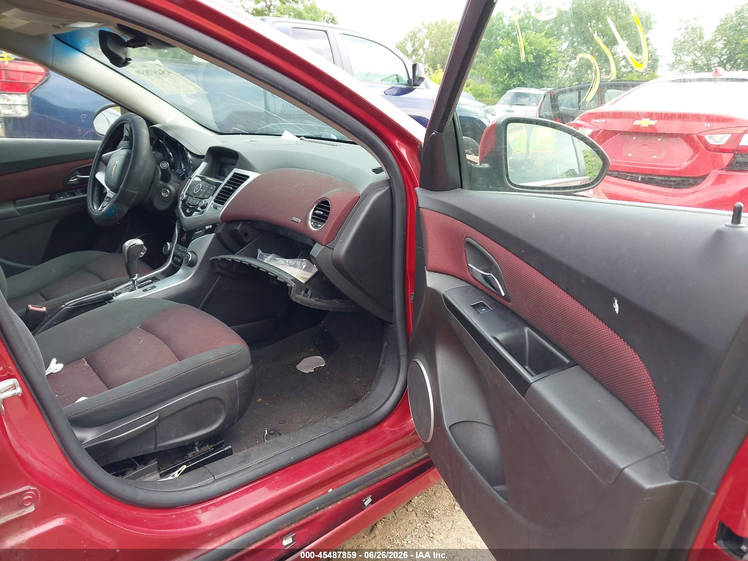 2012 Chevrolet Cruze 1lt Red vin: 1G1PF5SCXC7134777