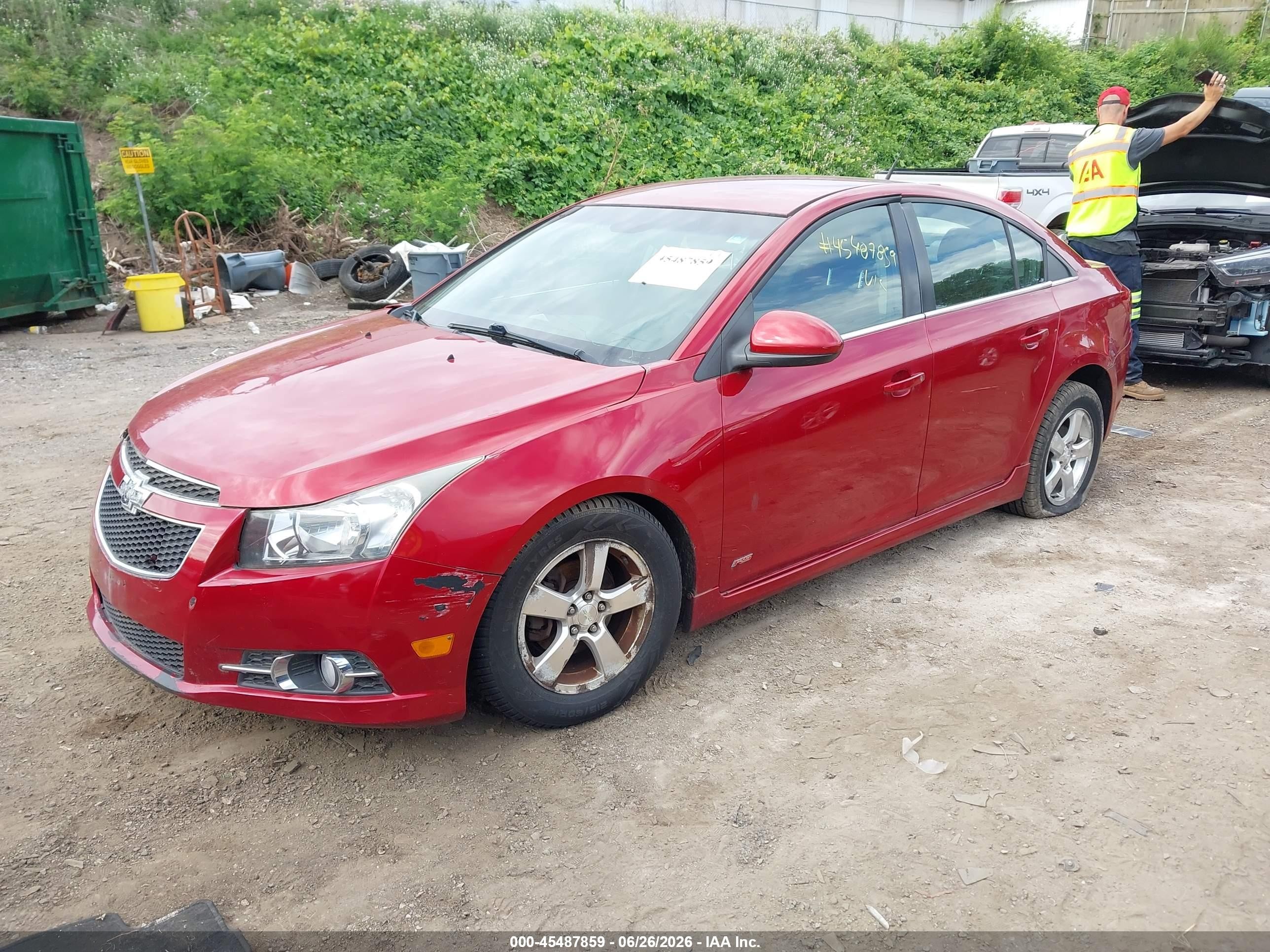 2012 Chevrolet Cruze 1lt Red vin: 1G1PF5SCXC7134777