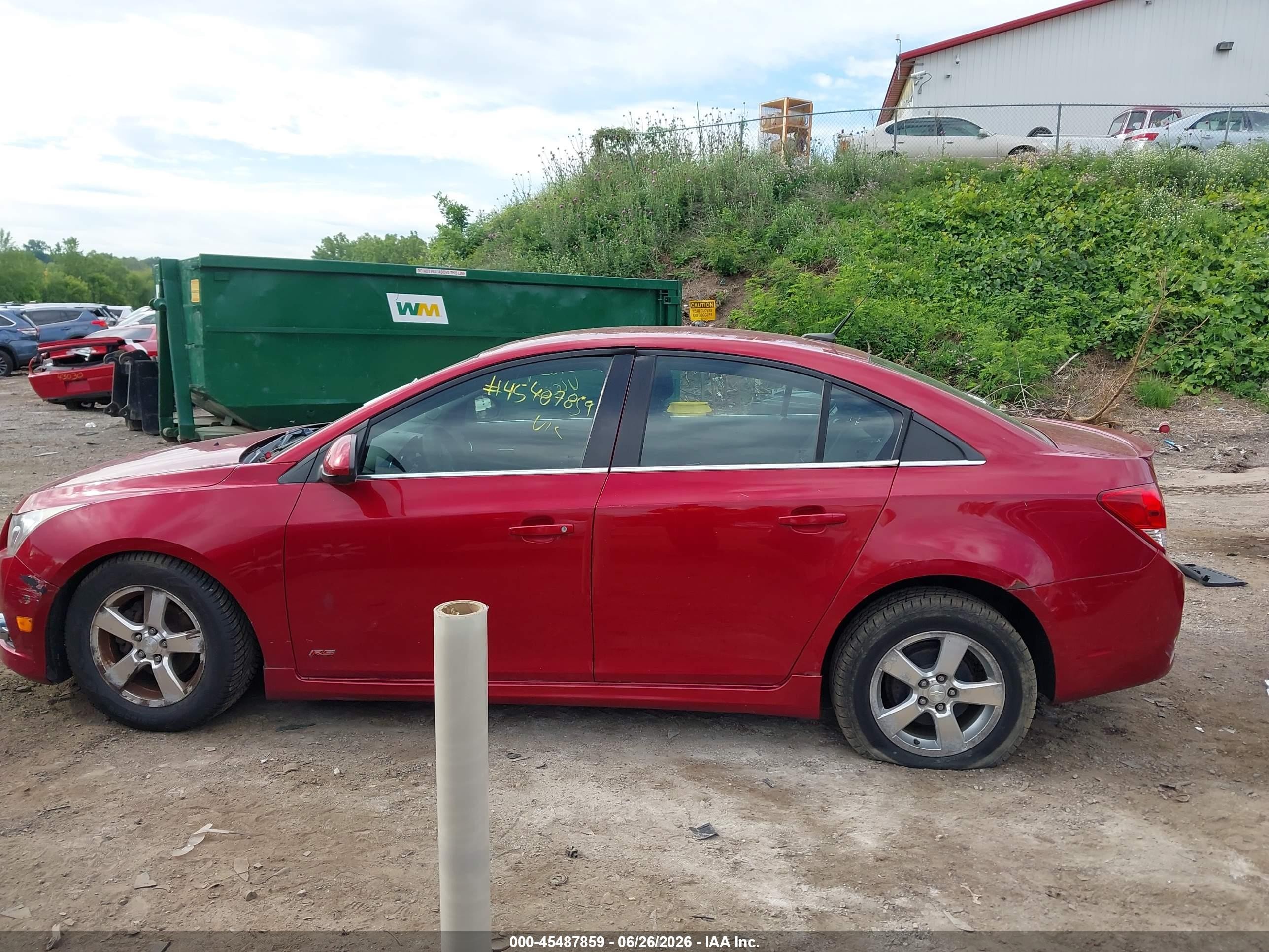 2012 Chevrolet Cruze 1lt Red vin: 1G1PF5SCXC7134777