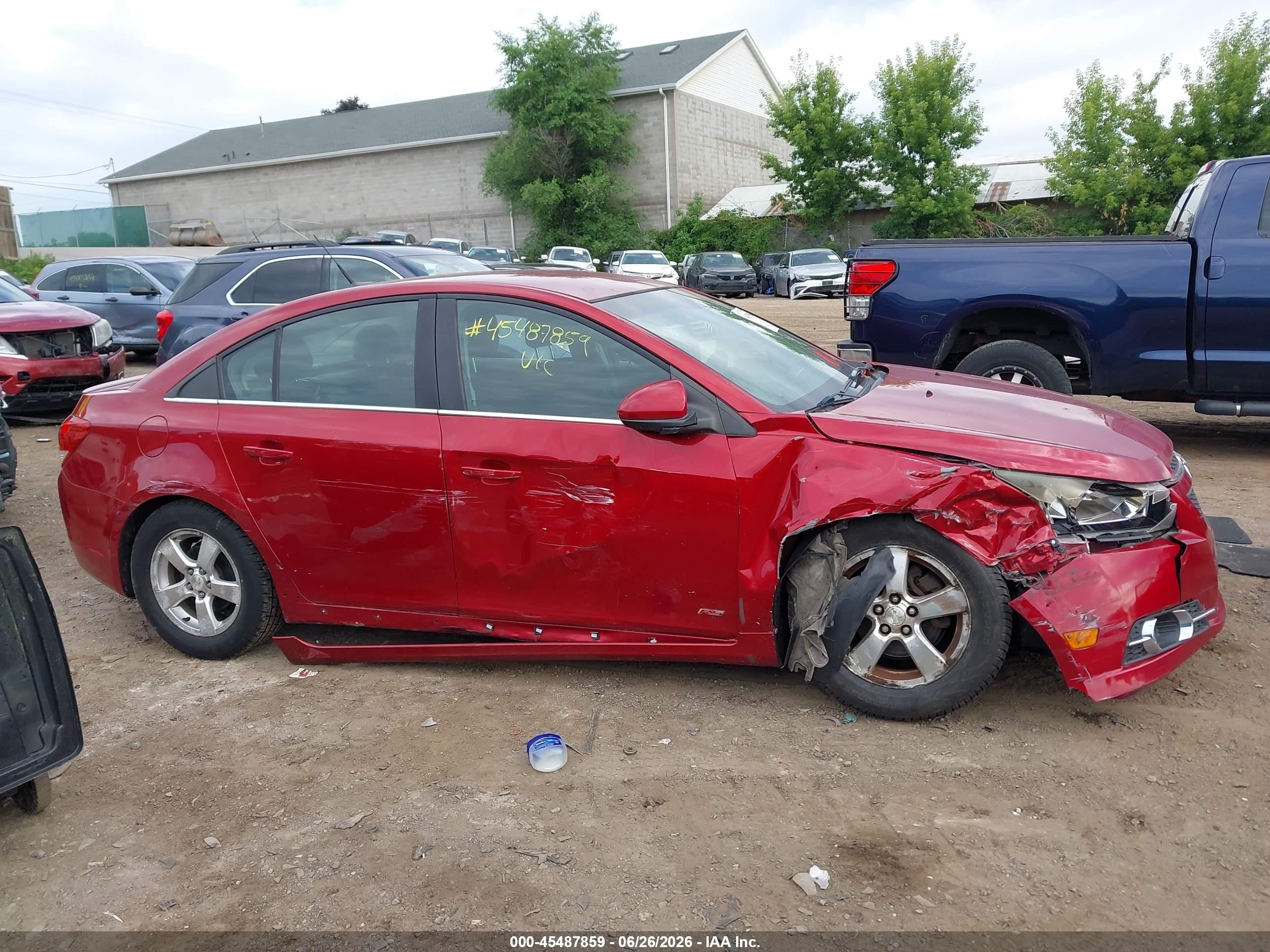 2012 Chevrolet Cruze 1lt Red vin: 1G1PF5SCXC7134777