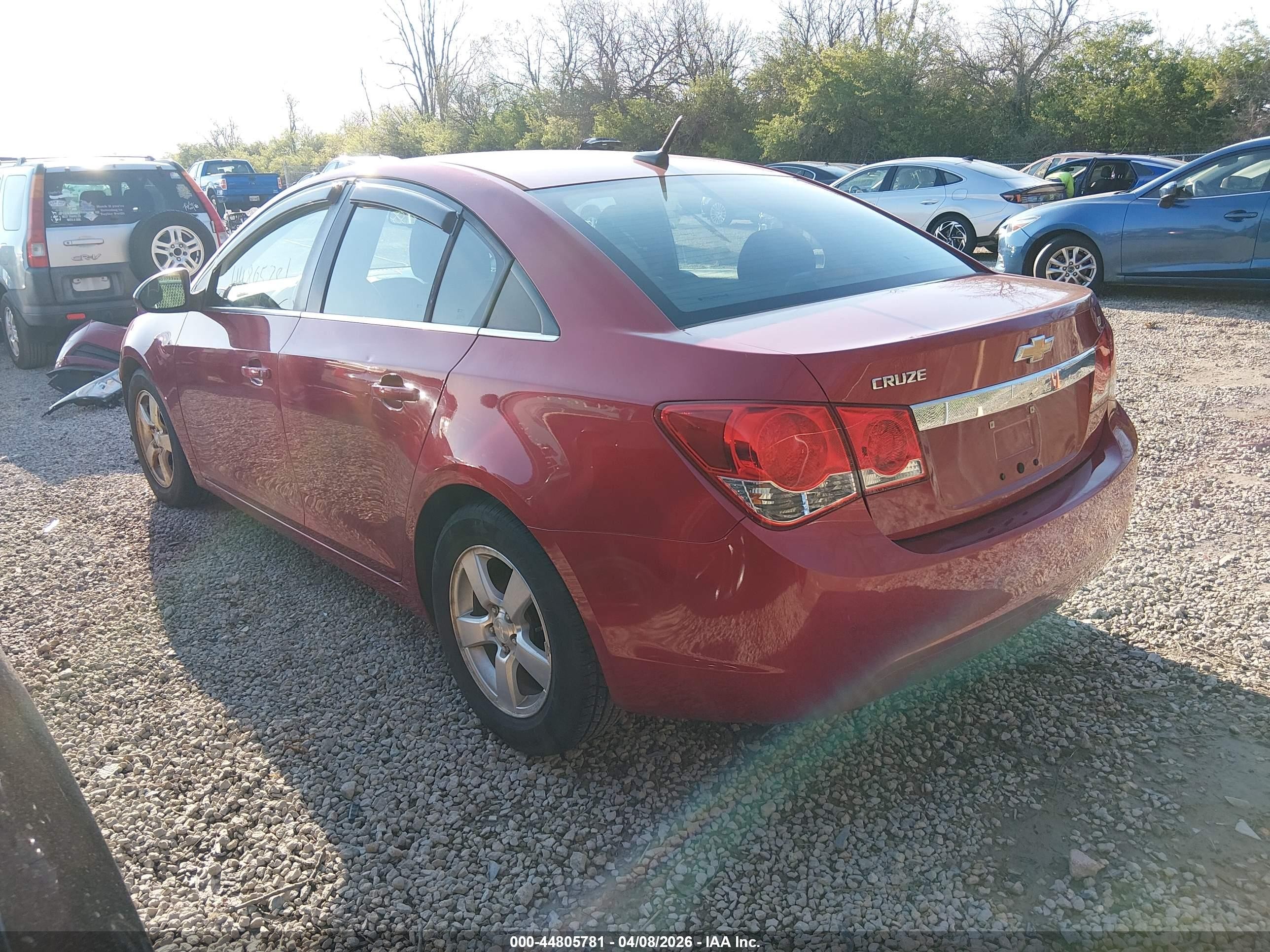 2012 Chevrolet Cruze 1lt Red vin: 1G1PF5SCXC7216587