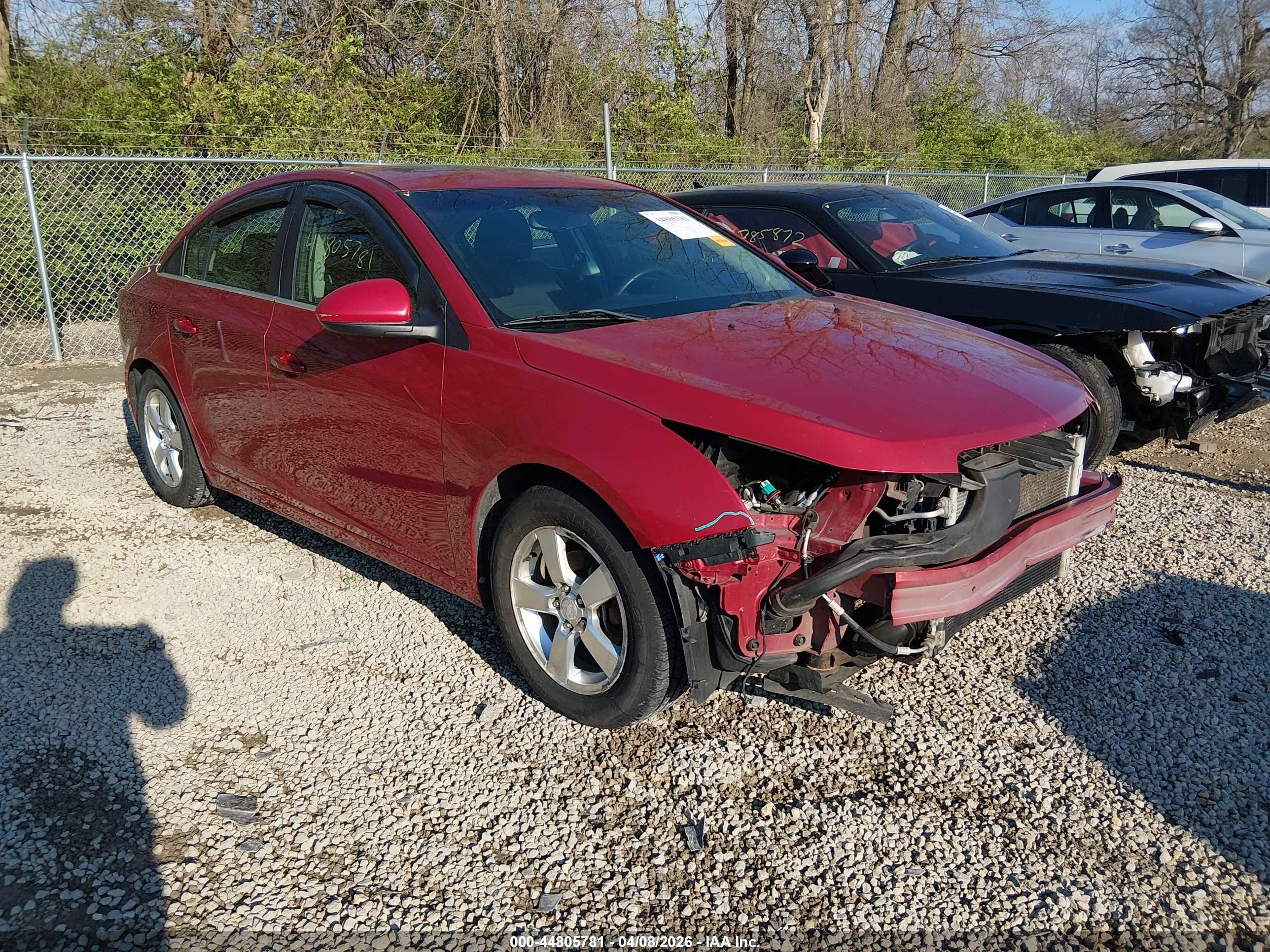2012 Chevrolet Cruze 1lt Красный vin: 1G1PF5SCXC7216587