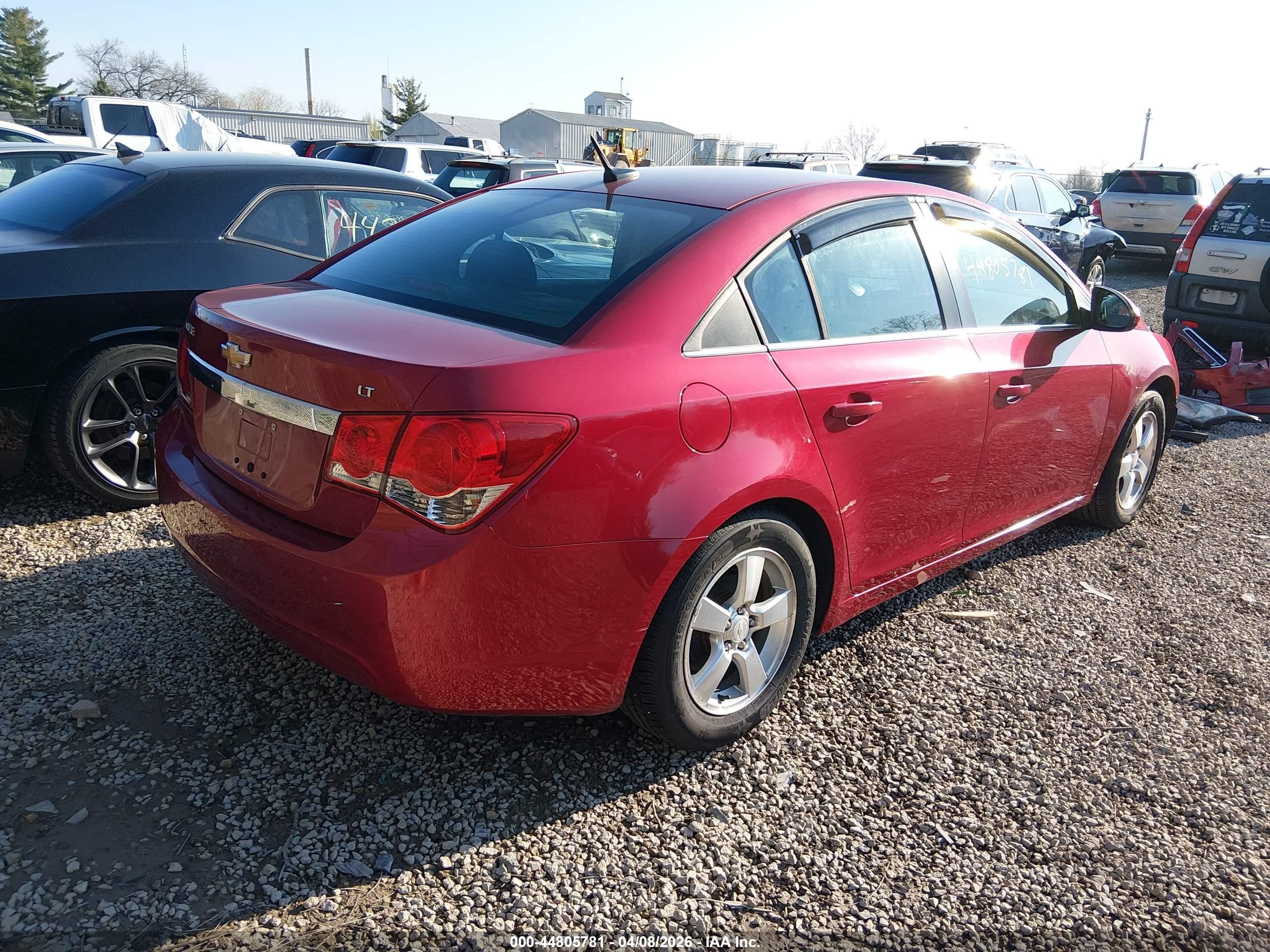 2012 Chevrolet Cruze 1lt Red vin: 1G1PF5SCXC7216587