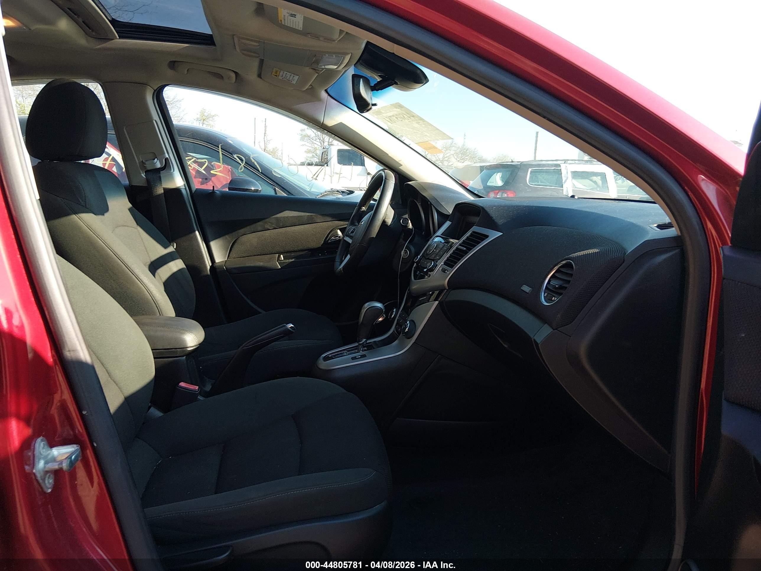 2012 Chevrolet Cruze 1lt Red vin: 1G1PF5SCXC7216587