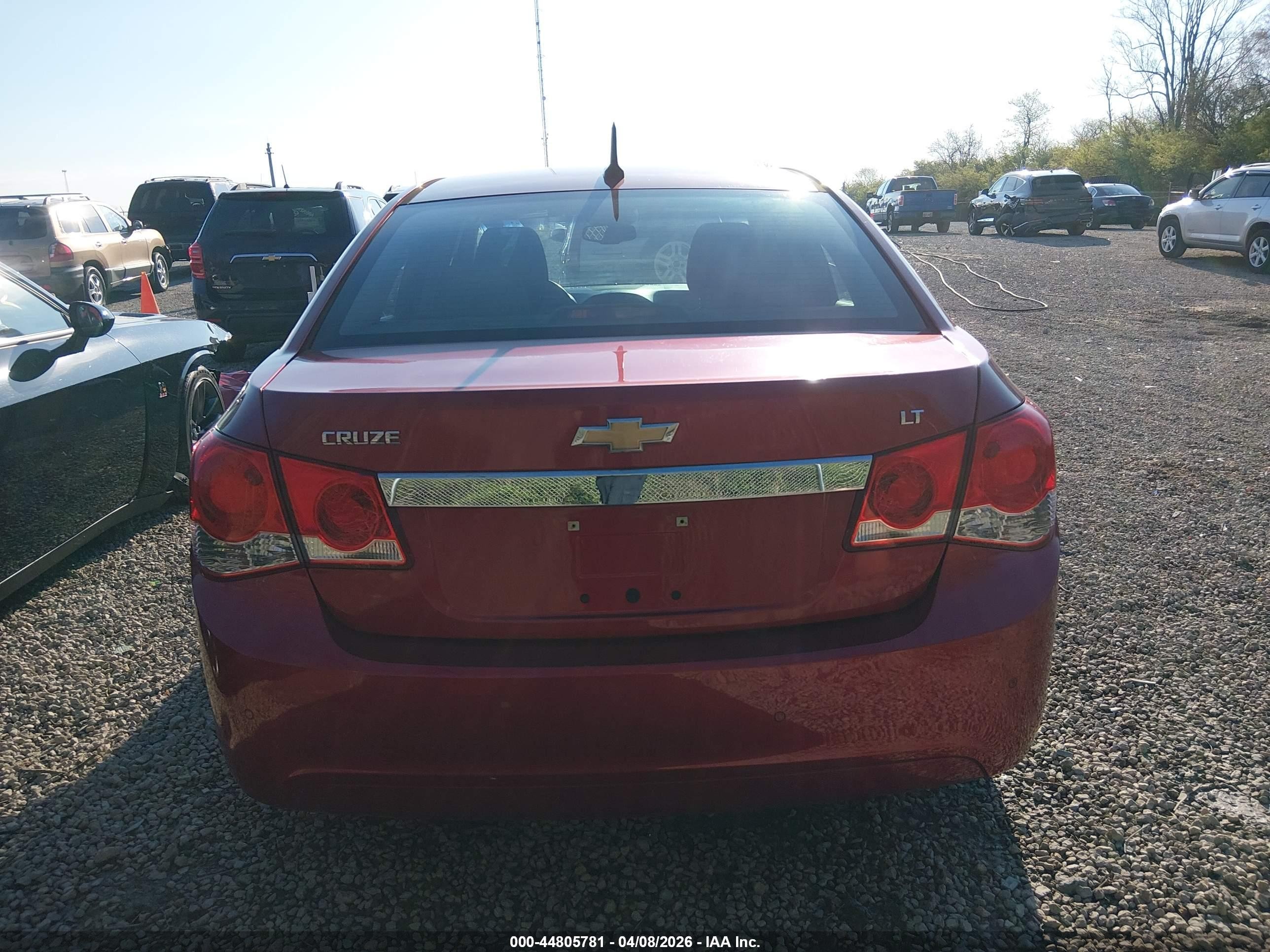 2012 Chevrolet Cruze 1lt Red vin: 1G1PF5SCXC7216587