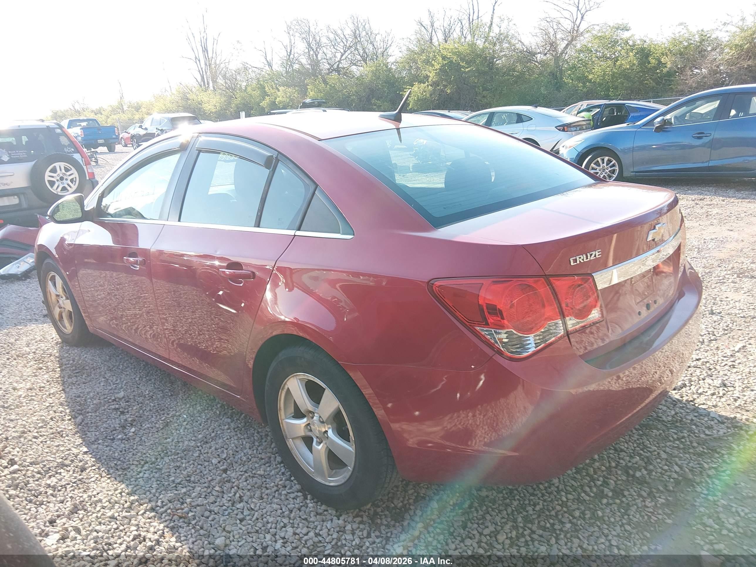 2012 Chevrolet Cruze 1lt Red vin: 1G1PF5SCXC7216587
