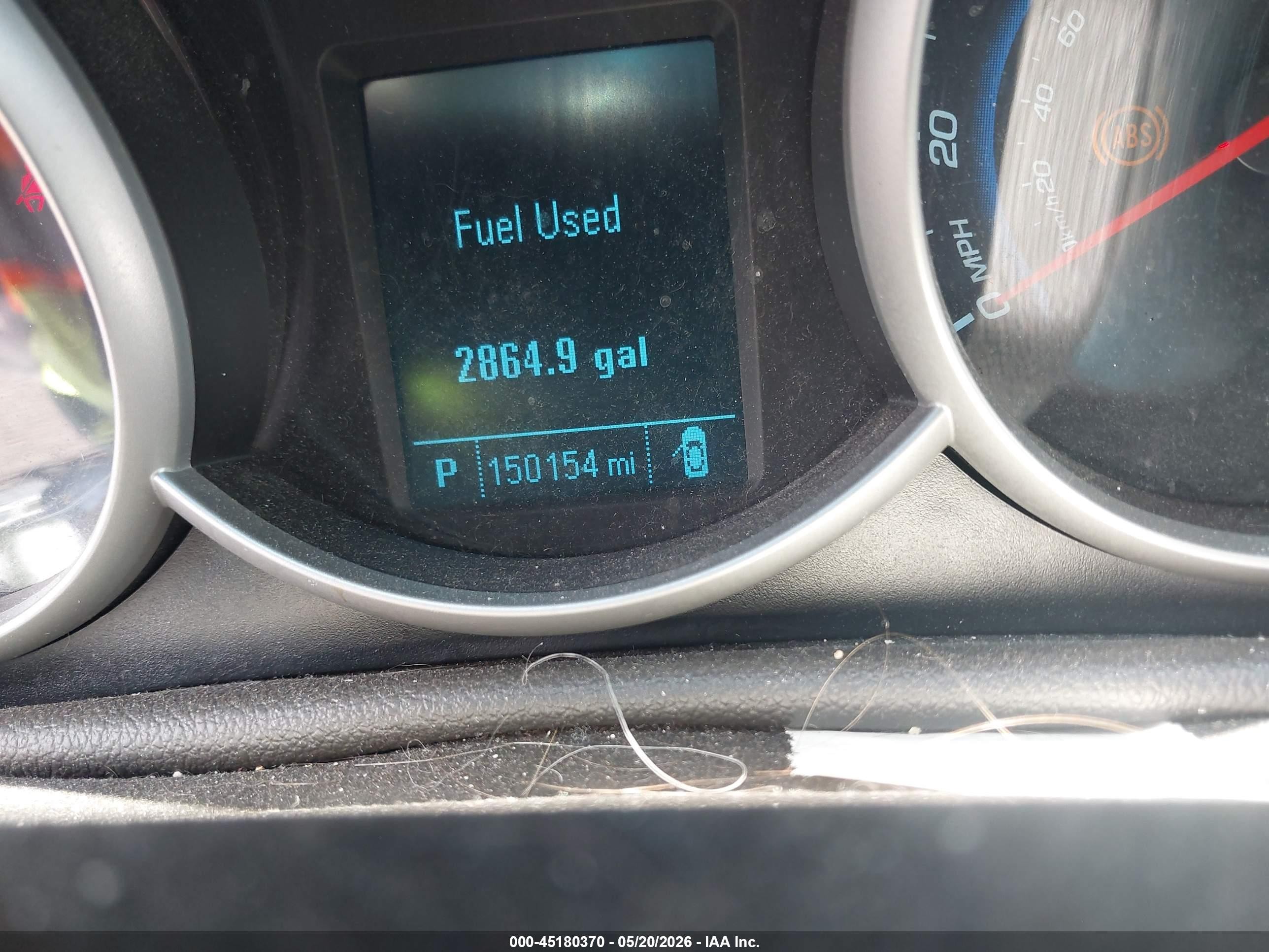 2012 Chevrolet Cruze 1lt Light Blue vin: 1G1PF5SCXC7269077