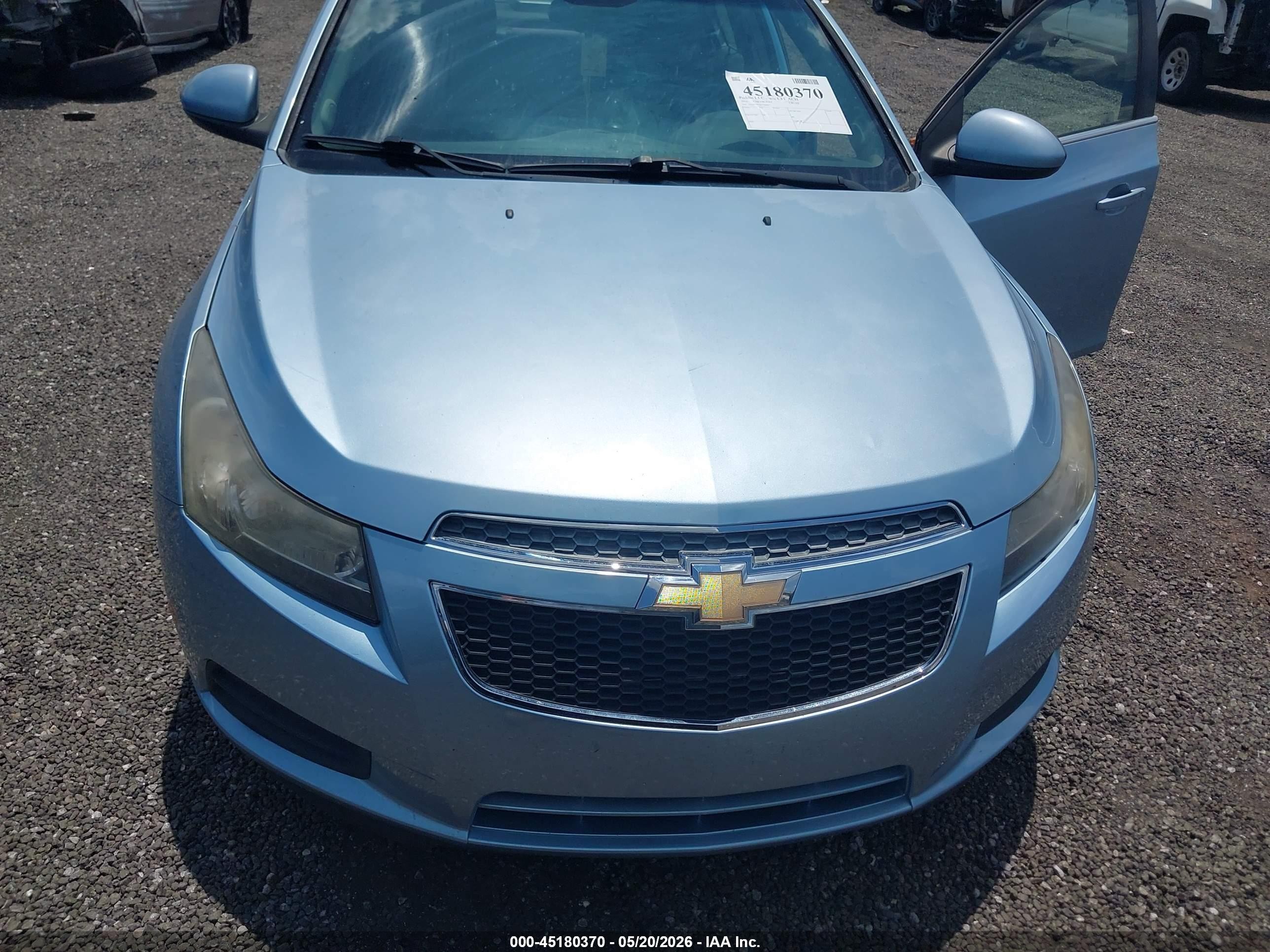 2012 Chevrolet Cruze 1lt Light Blue vin: 1G1PF5SCXC7269077