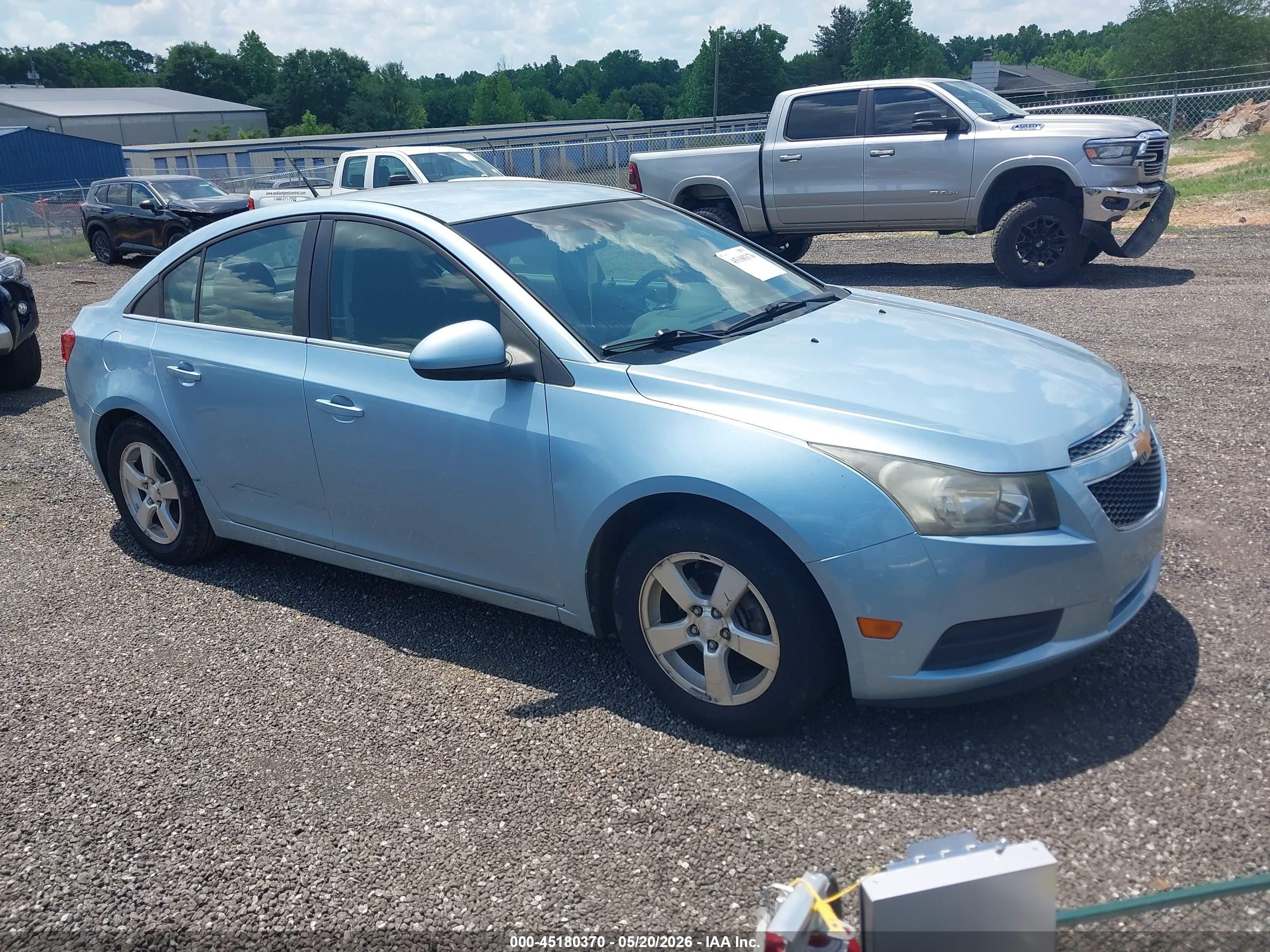 2012 Chevrolet Cruze 1lt Light Blue vin: 1G1PF5SCXC7269077